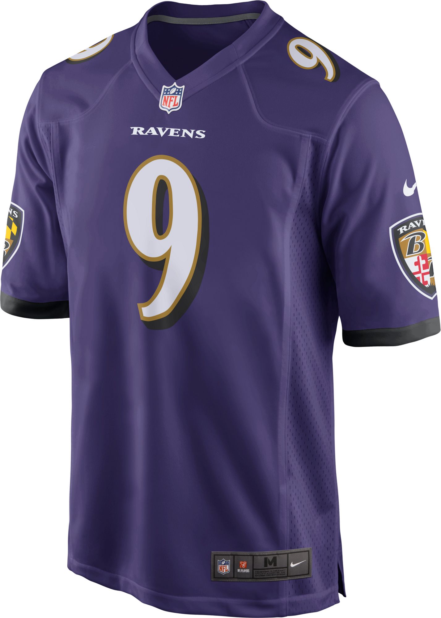 Nike Men's Baltimore Ravens Justin Tucker #9 Purple Game Jersey product image