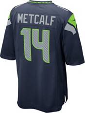 Nike Men's Seattle Seahawks D.K. Metcalf #14 Navy Game Jersey