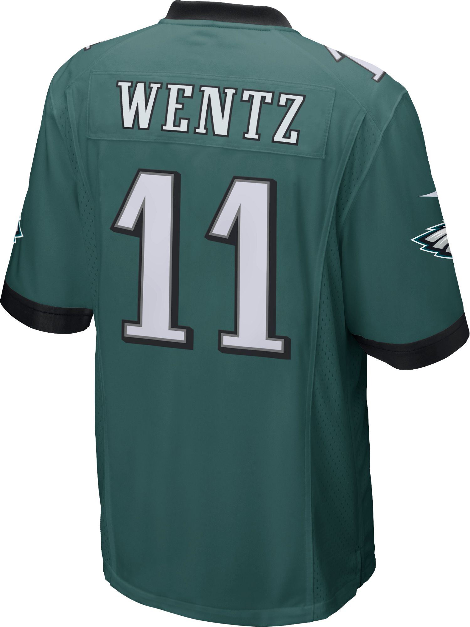 men's philadelphia eagles carson wentz nike black game jersey