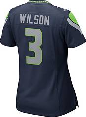 Nike Women's Seattle Seahawks Russell Wilson #3 Navy Game Jersey