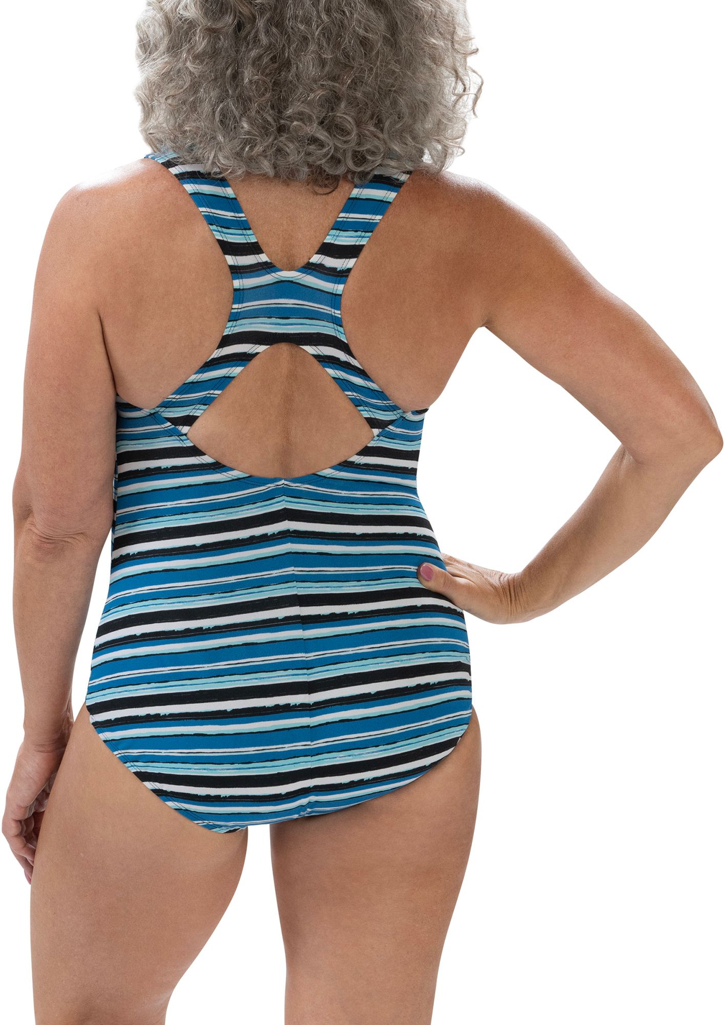 Dolfin Women's Aquashape Print One Piece Conservative Lap Swim Suit product image