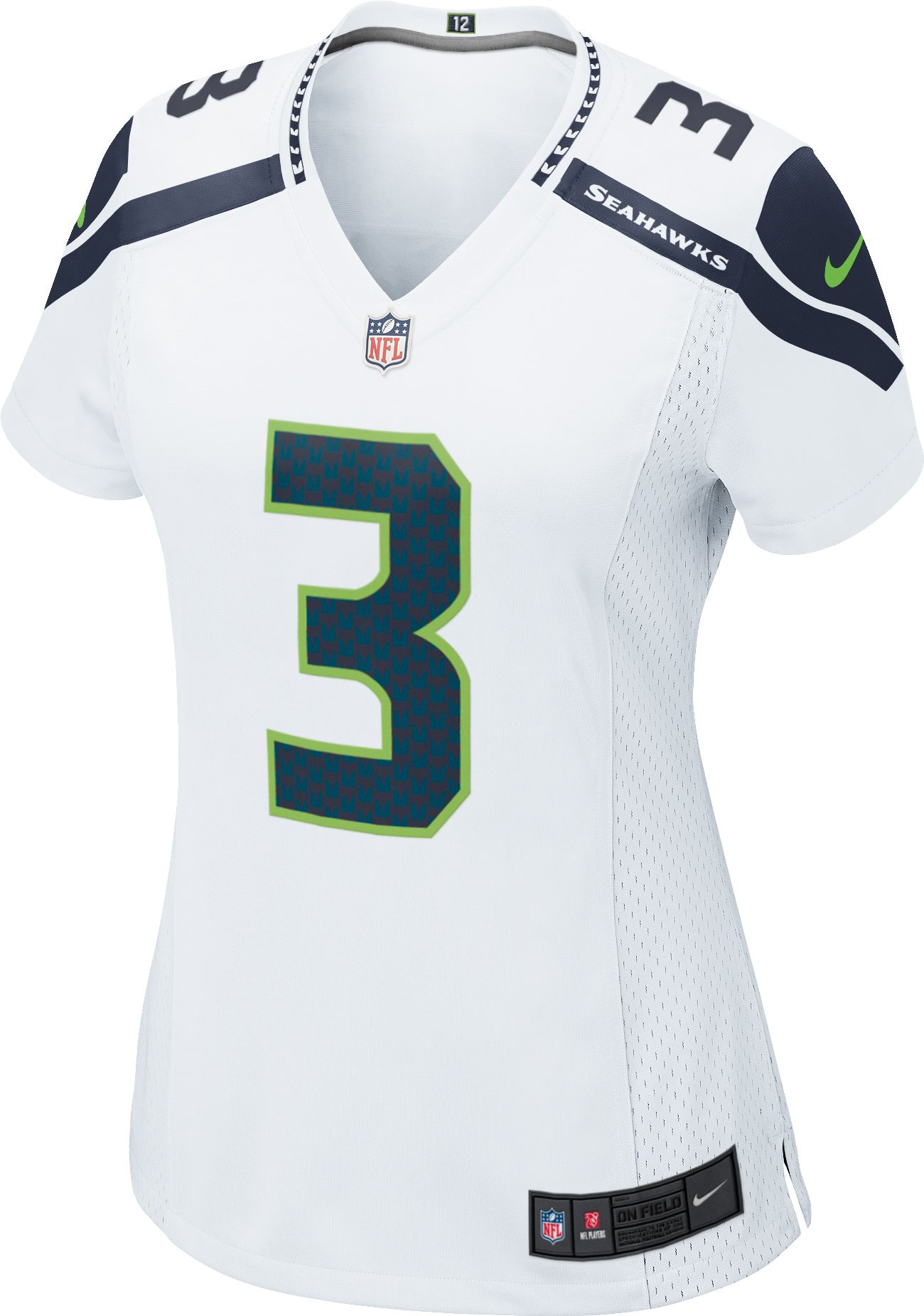 Nike Women's Seattle Seahawks Russell Wilson #3 White Game Jersey product image