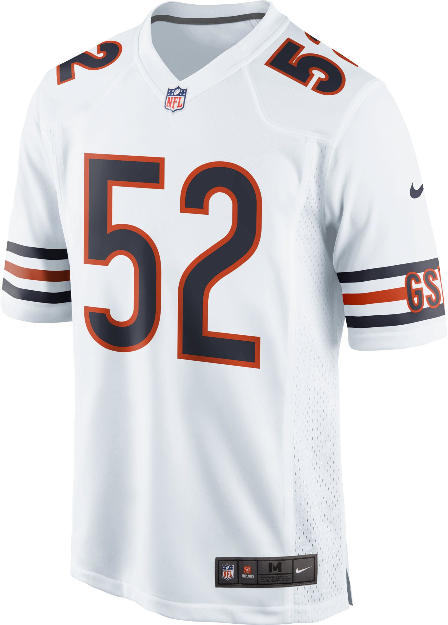 Nike Men's Chicago Bears Khalil Mack #52 White Game Jersey product image