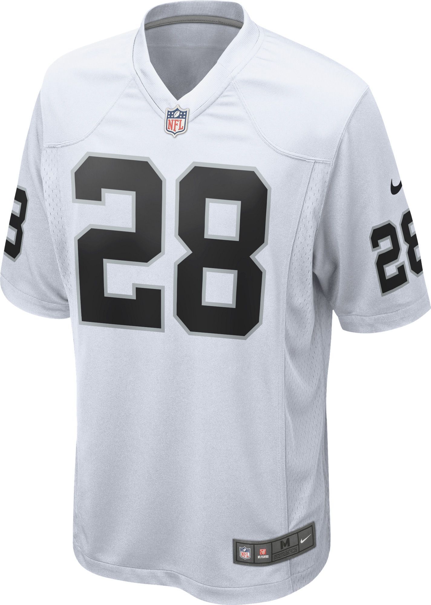 Nike Men's Las Vegas Raiders Josh Jacobs #28 White Game Jersey product image