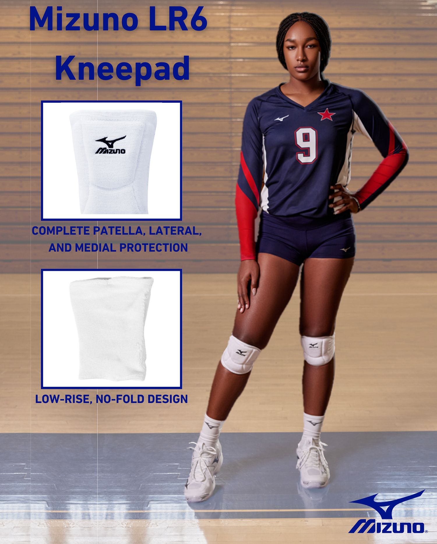 Mizuno LR6 Volleyball Knee Pads product image