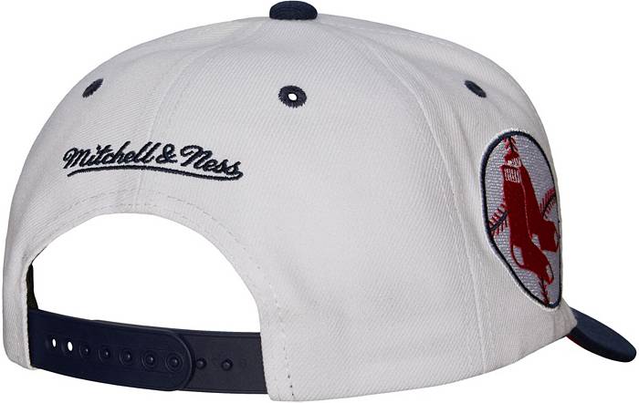 Mitchell & Ness Boston Red Sox White Coop Evergreen Snapback Hat