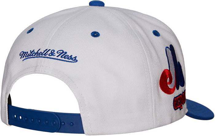 Mitchell & Ness Montreal Expos White Coop Evergreen Snapback Hat