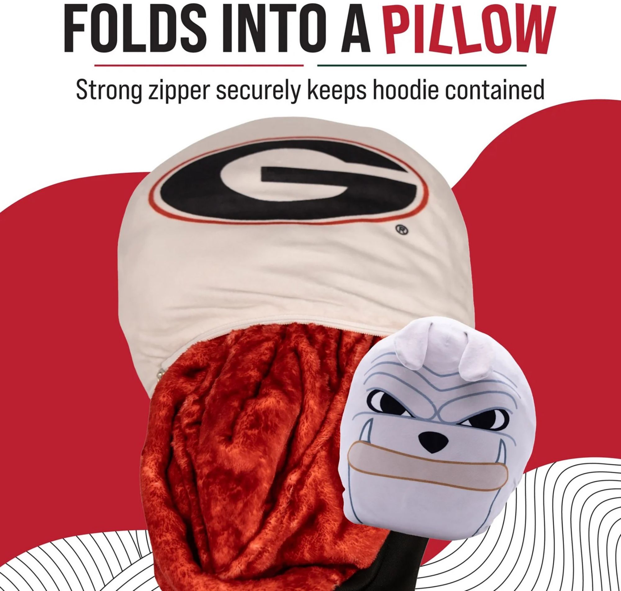 Orange Onions Georgia Bulldogs Snugible 2-in-1 Blanket Hoodie and Pillow product image