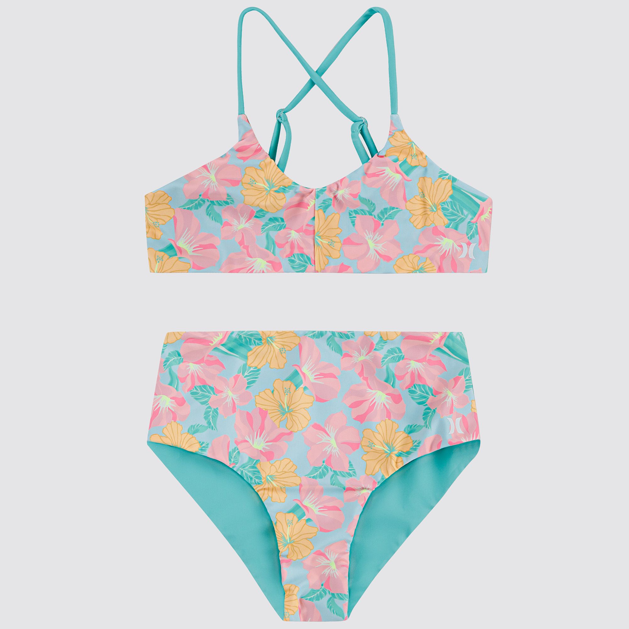 Hurly Girls' UPF 50+ Reversible Triangle Bikini Set product image