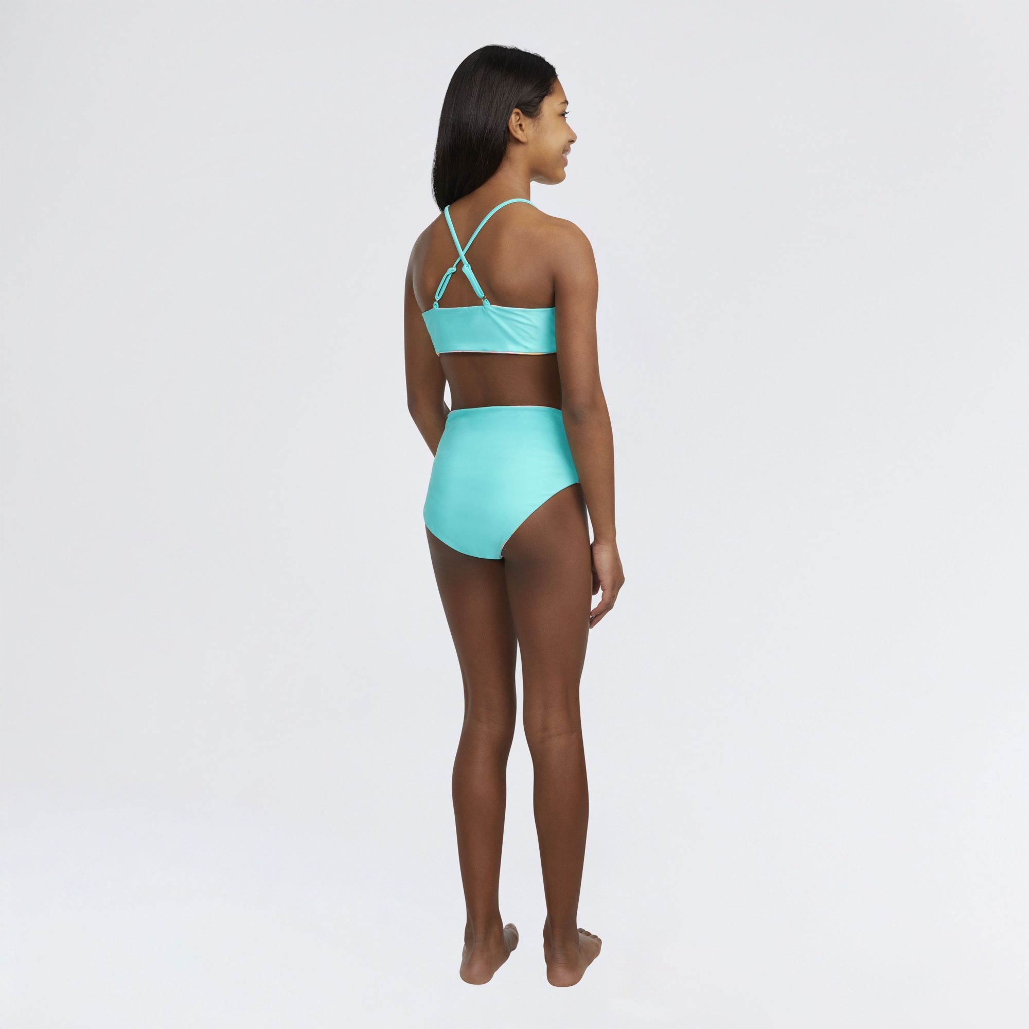 Hurly Girls' UPF 50+ Reversible Triangle Bikini Set product image