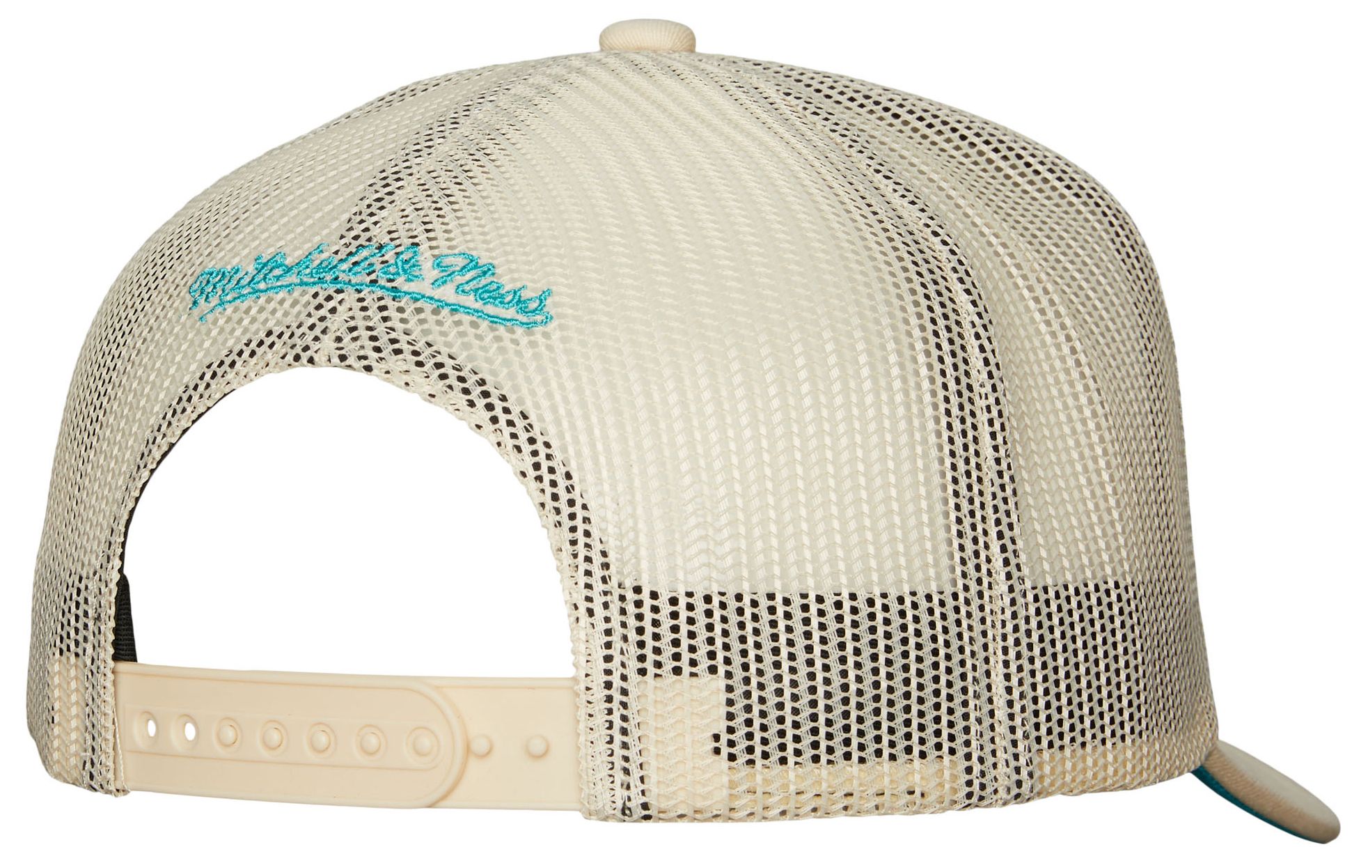 Mitchell & Ness Adult Miami Marlins Cream Cooperstown Evergreen Adjustable Trucker Hat product image