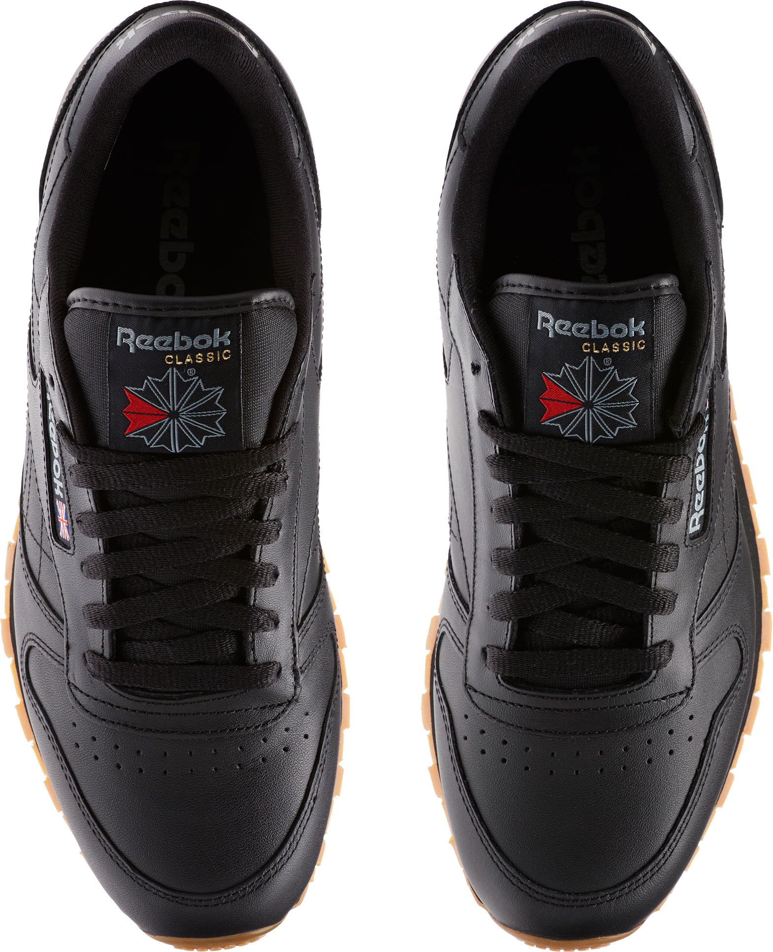 reebok black leather shoes