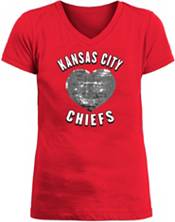 New Era Apparel Girl's Kansas City Chiefs Sequins Heart Red T-Shirt product image