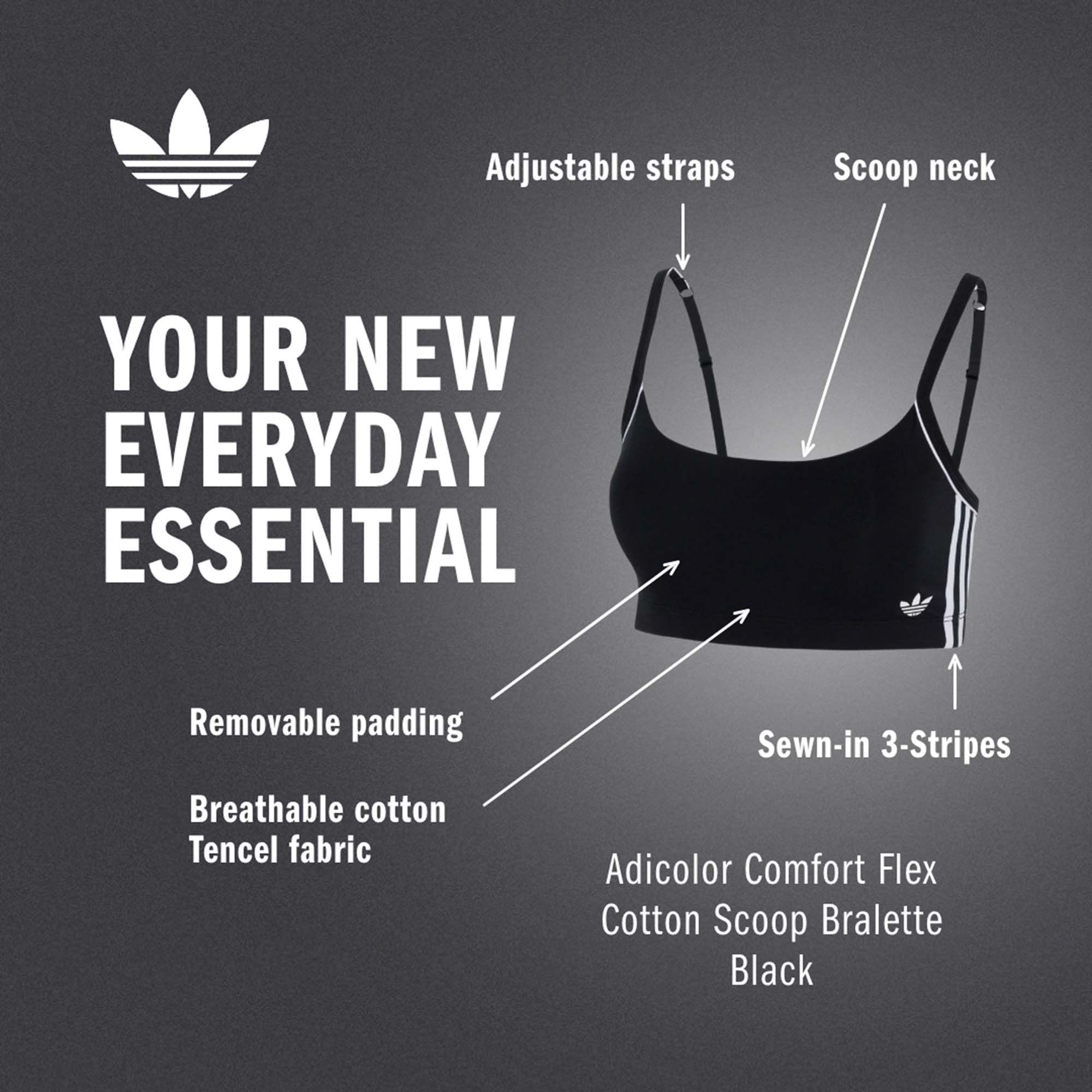 adidas Originals Women's Adicolor Comfort Flex Cotton Scoop Bralette product image