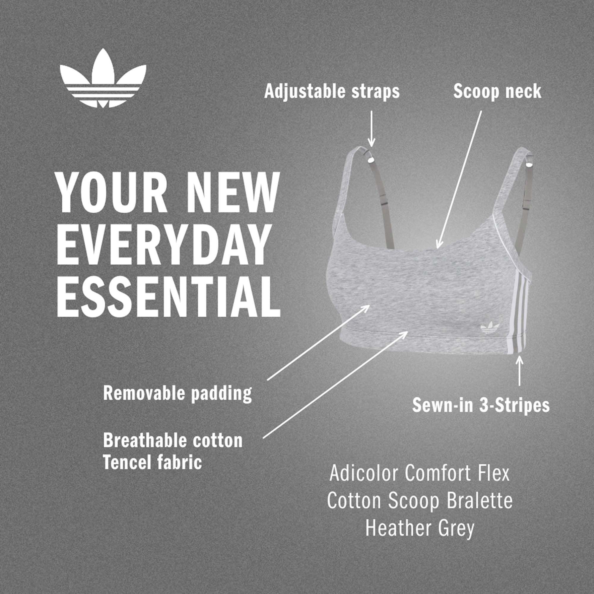 adidas Originals Women's Adicolor Comfort Flex Cotton Scoop Bralette product image