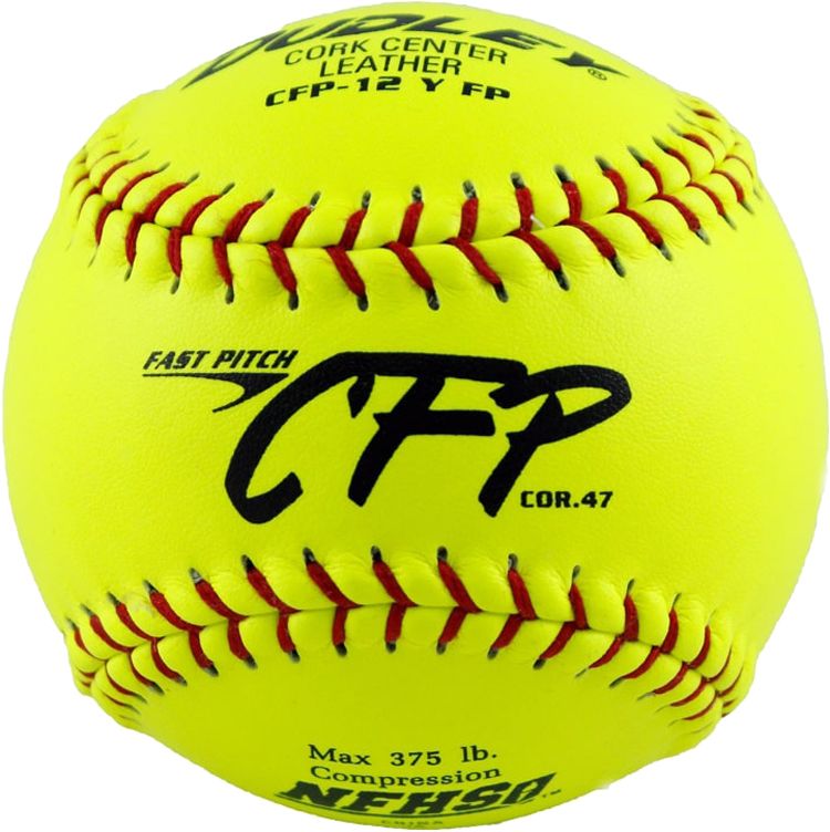 Dudley 12” USA/NFHS CFP Cork Fastpitch Softballs - 6 Pack