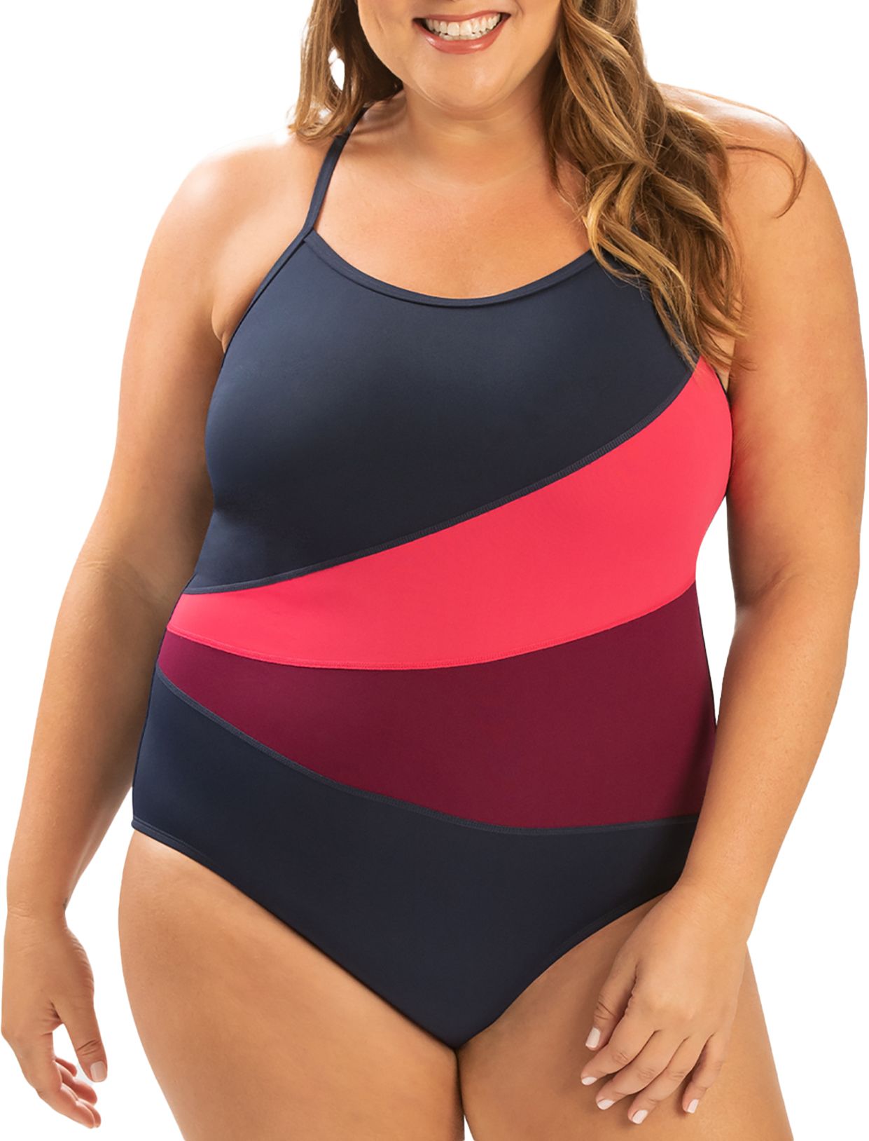 Dolfin Women's Color Block Moderate One-Piece Swimsuit product image