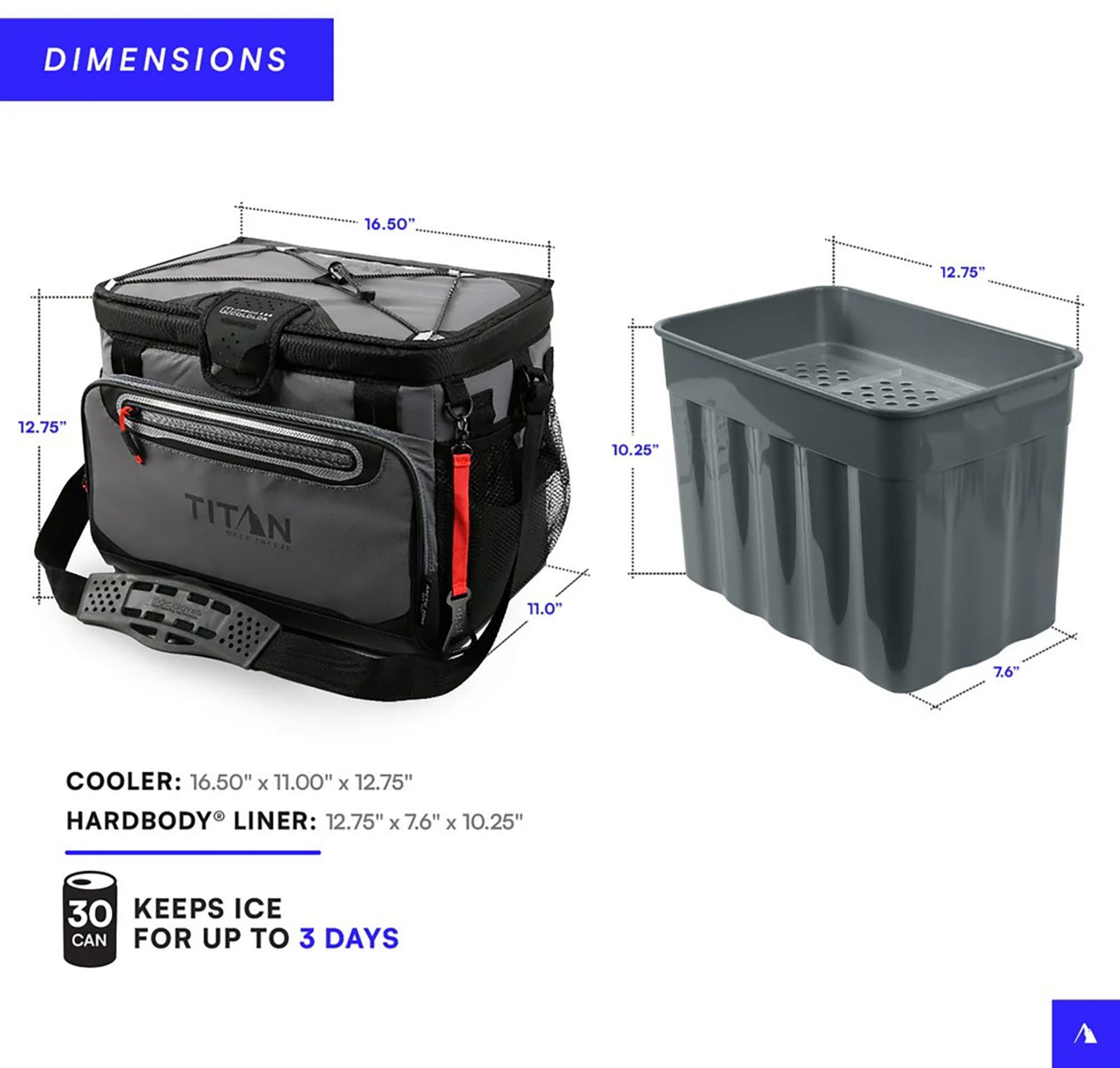 Titan by Arctic Zone 30 Can Zipperless HardBody Cooler product image