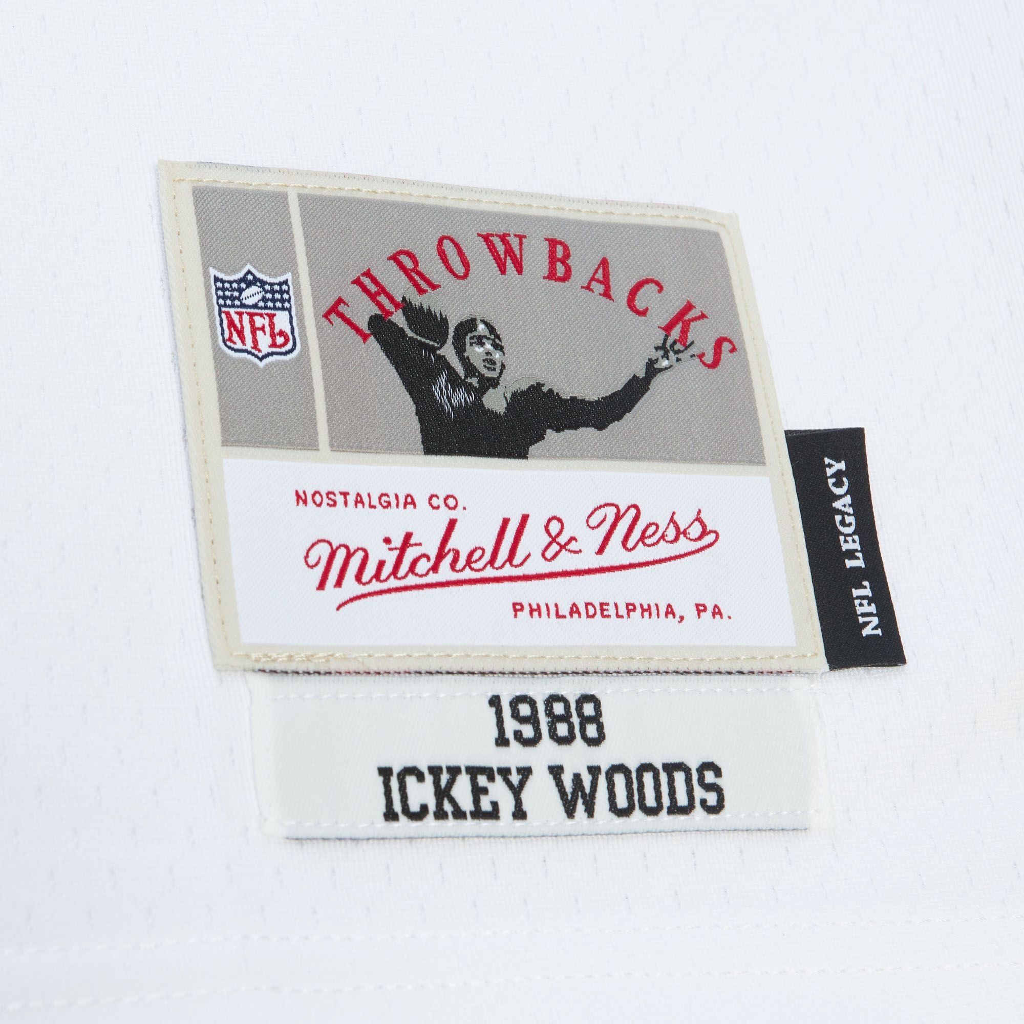 Mitchell & Ness Men's Cincinnati Bengals Ickey Woods #30 1988 White Throwback Jersey product image