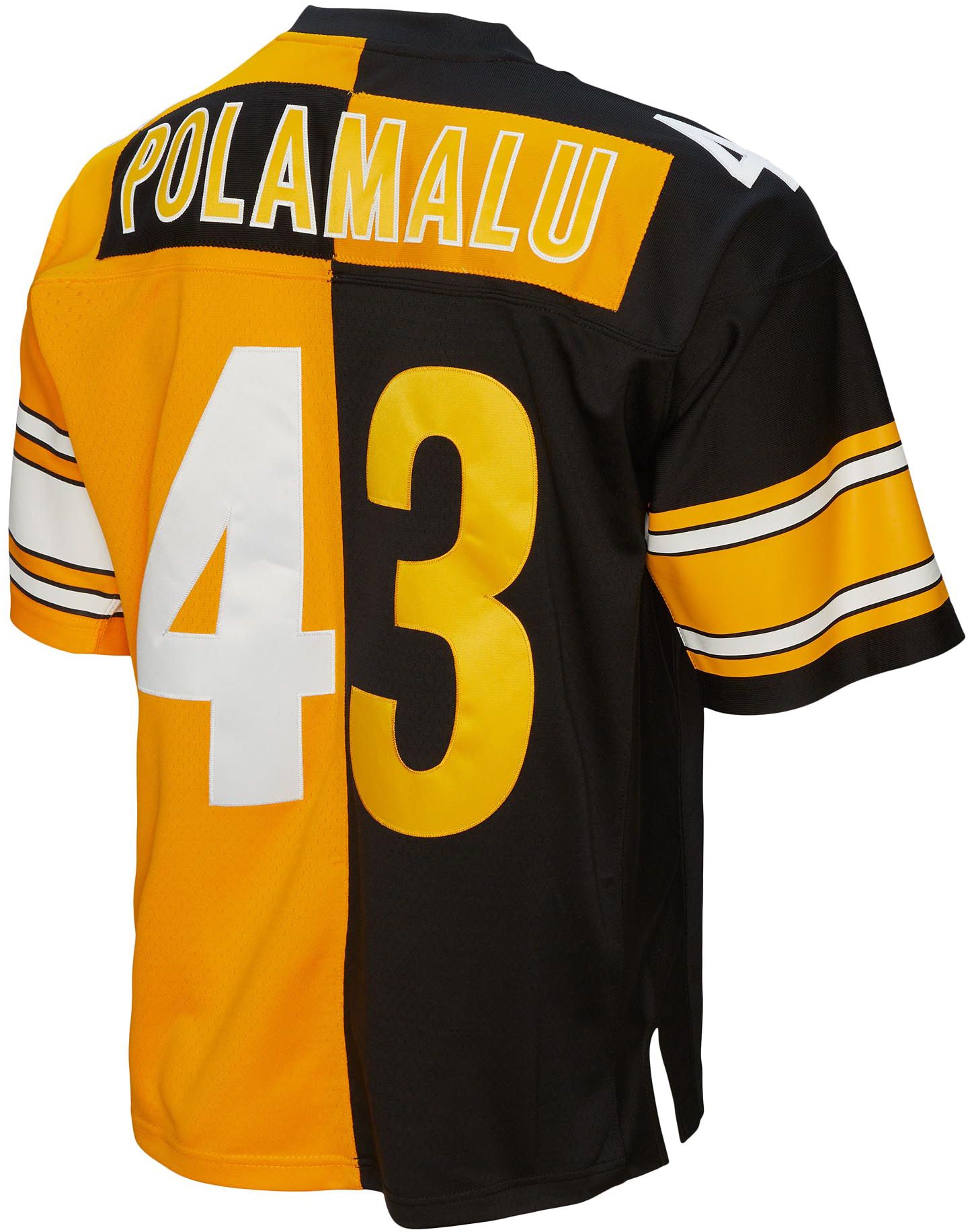 Mitchell & Ness Men's Pittsburgh Steelers Troy Polamalu #43 2005 Split Throwback Jersey