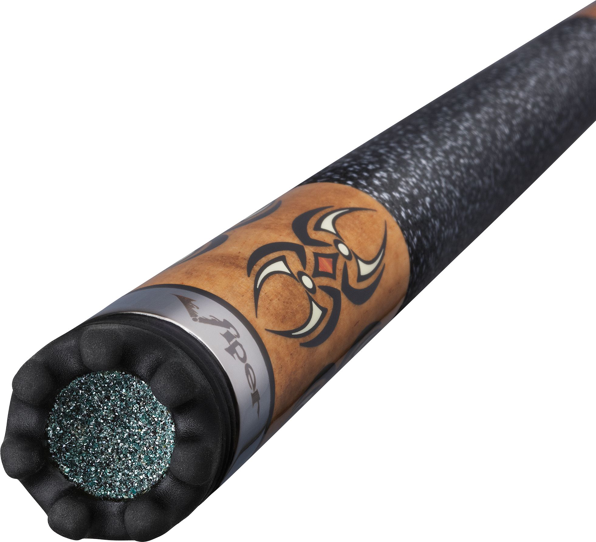 Viper Sinister Series Black White Wrap and Brown Stain Pool Cue product image