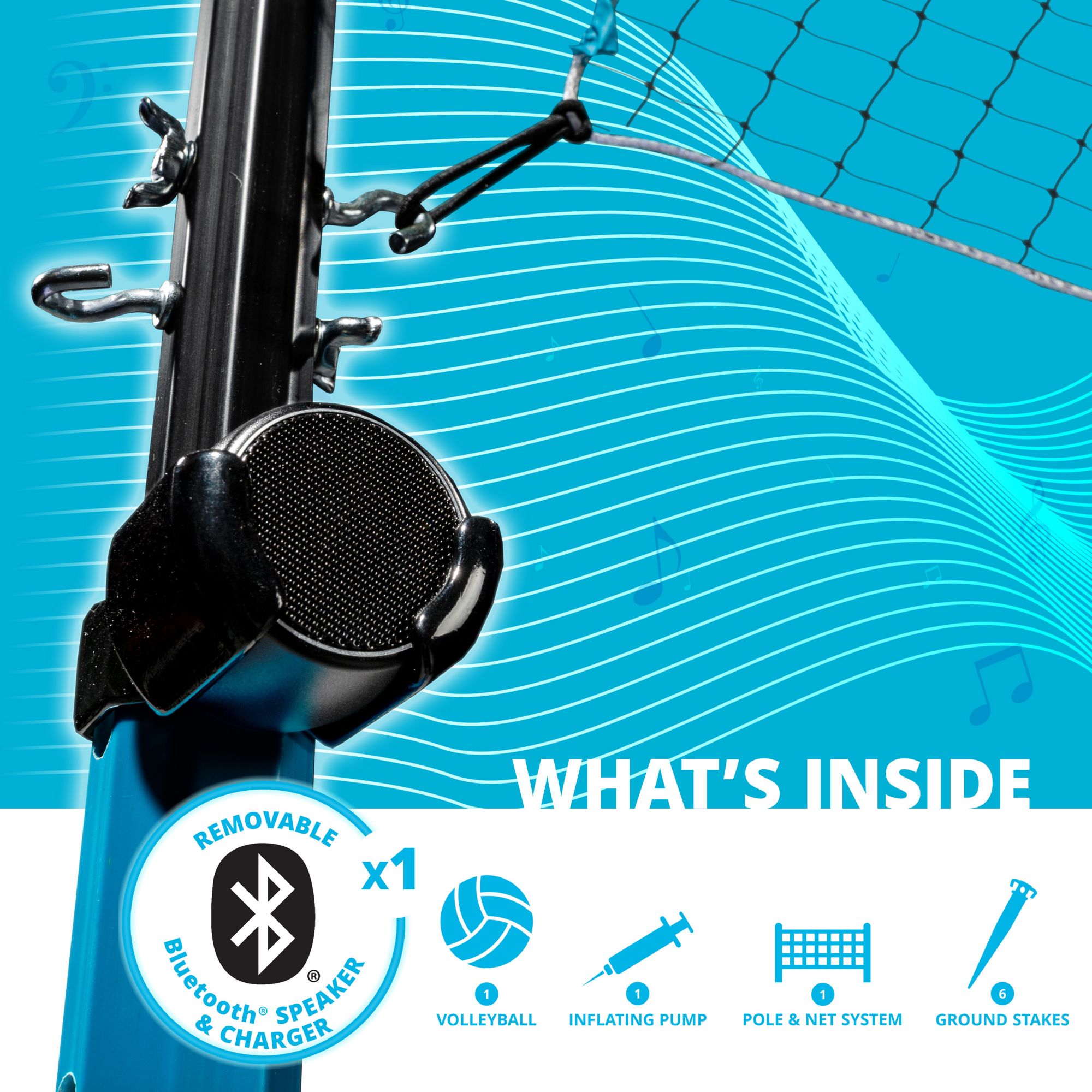 Franklin Sports Bluetooth Volleyball Set product image