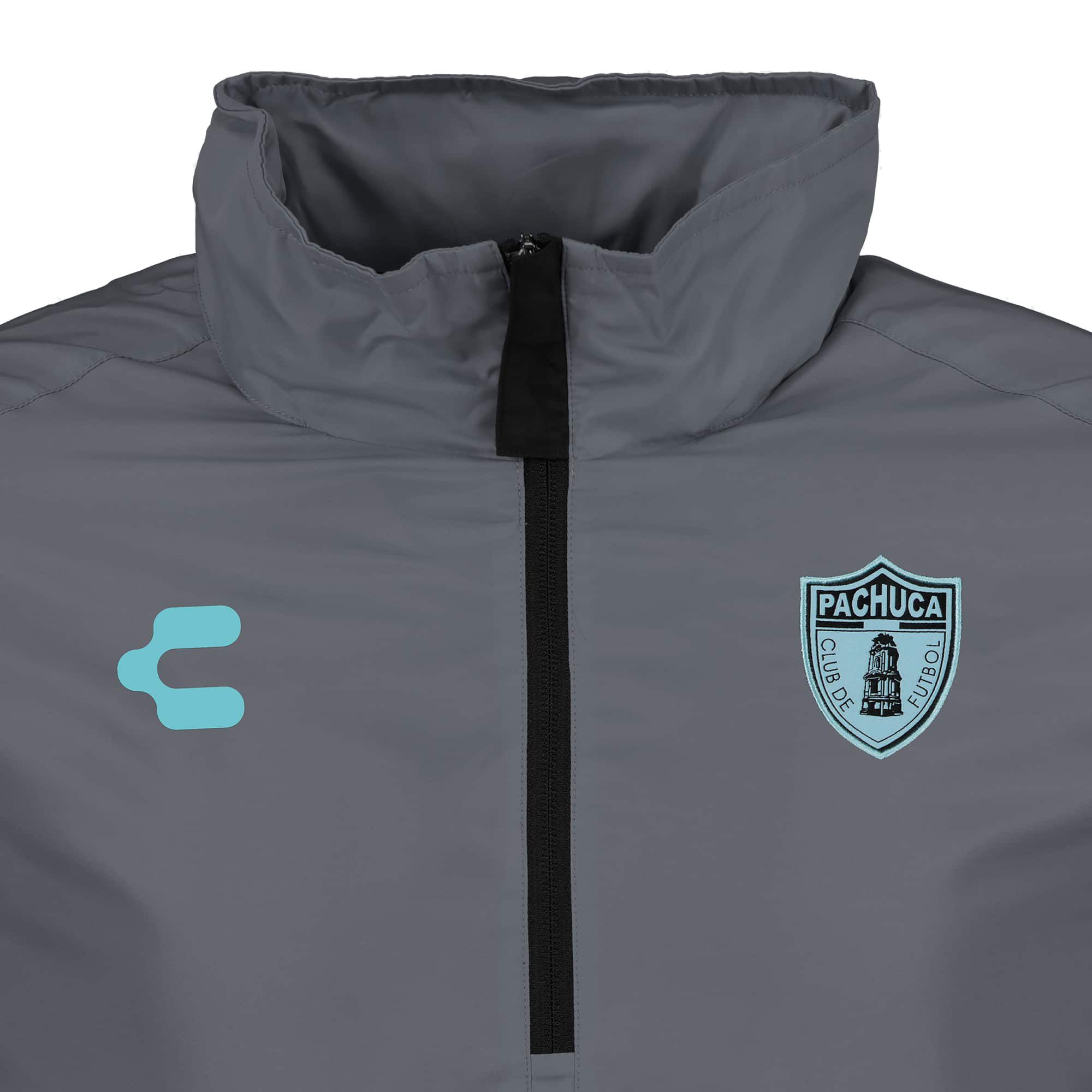 Charly CF Pachuca 2023 Player Grey Quarter-Zip Pullover Shirt