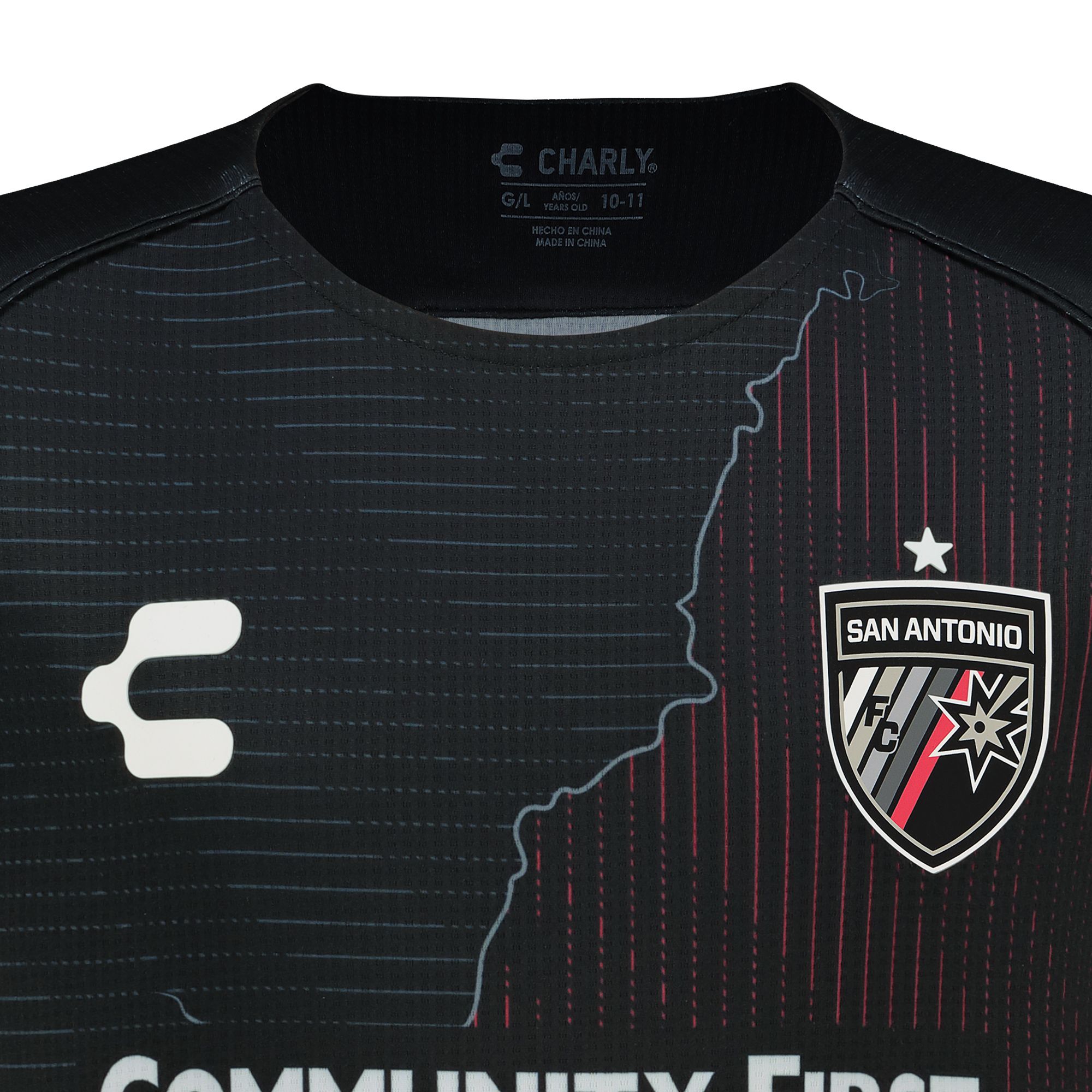 Charly Youth San Antonio FC 2025-26 Black Home Authentic Jersey product image