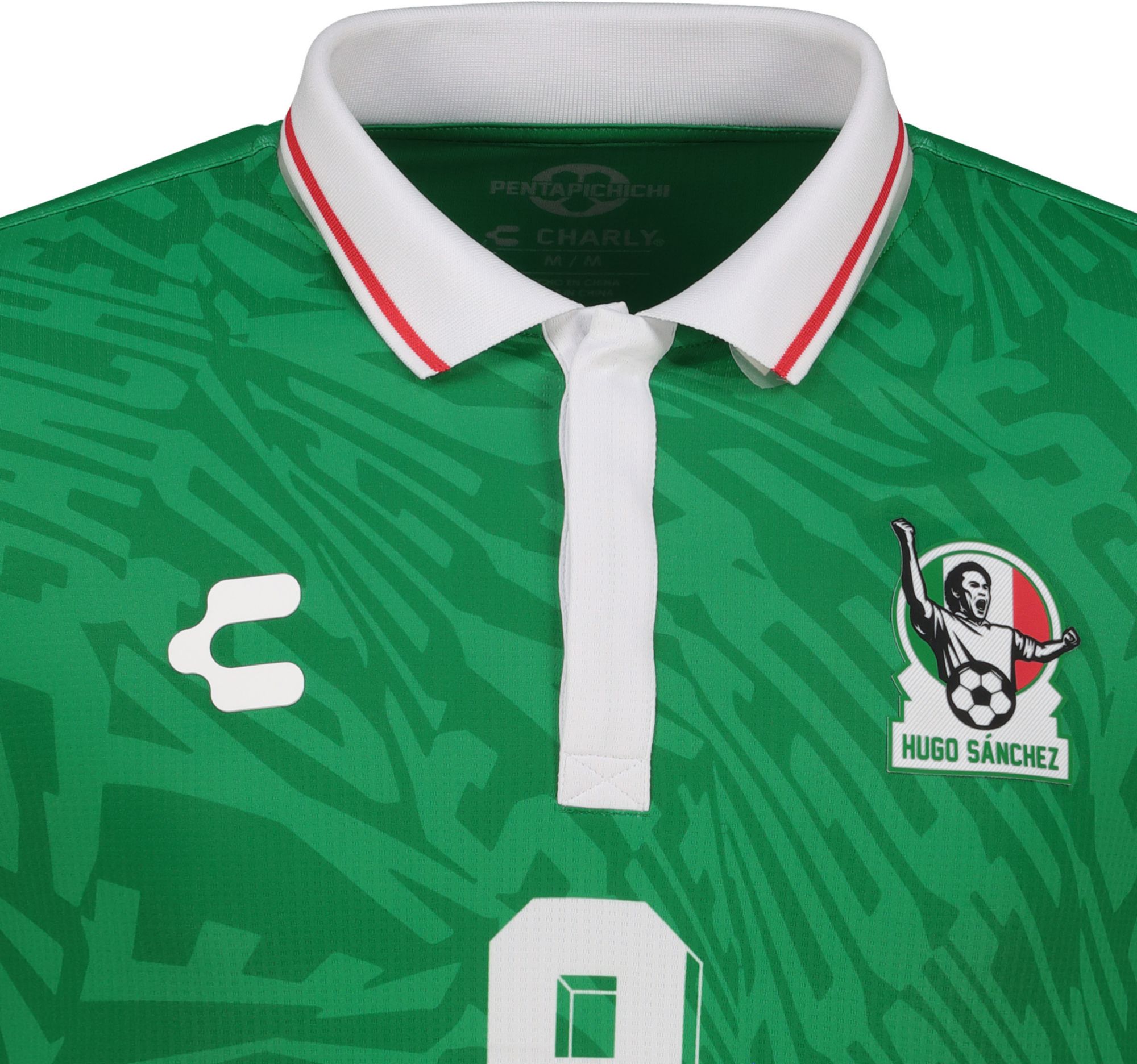 Charly Adult Mexico Hugo Sánchez #9 Green Vintage Replica Jersey product image