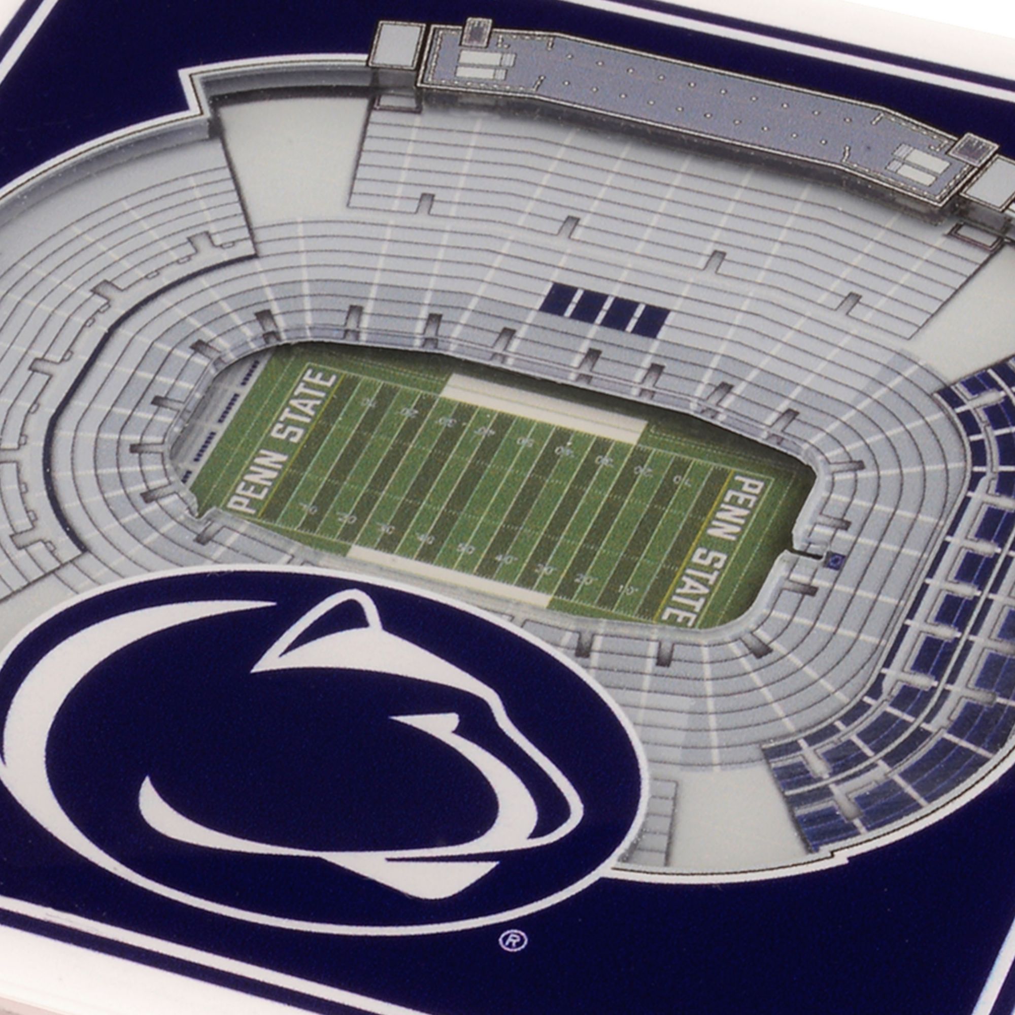 You the Fan Penn State Nittany Lions 3D Stadium Views Coaster Set