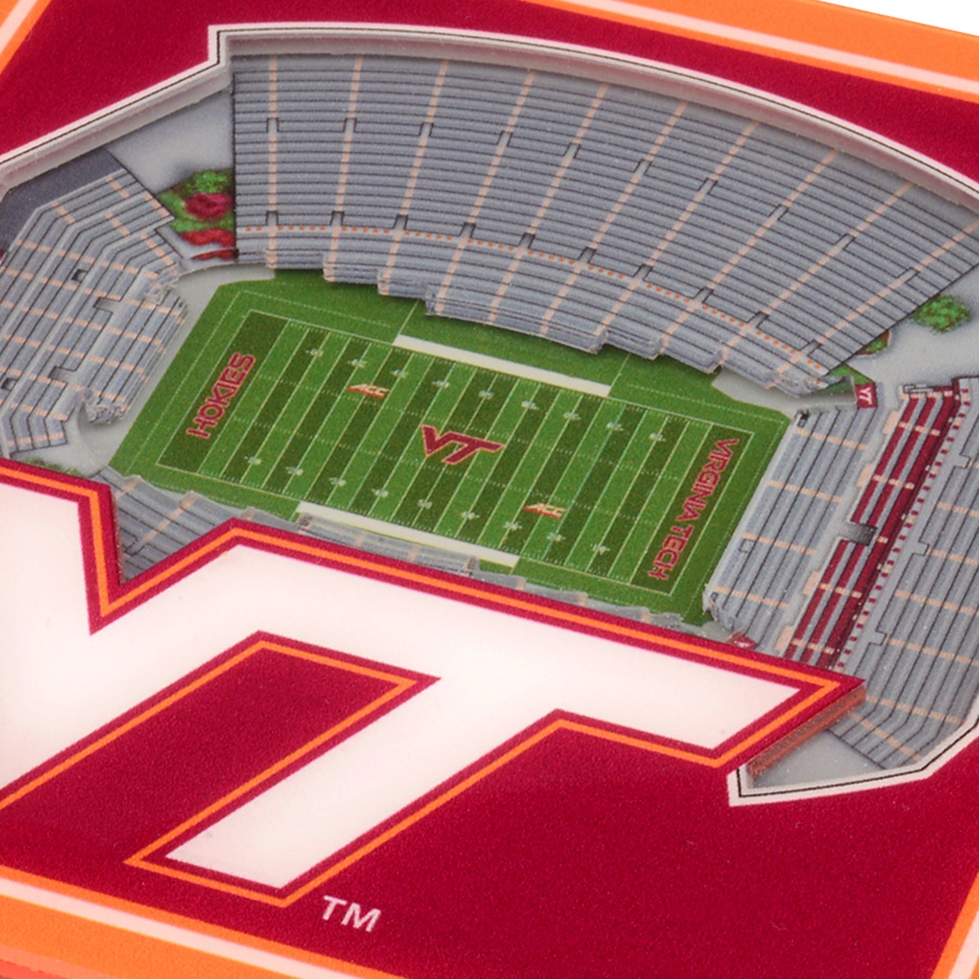 YouTheFan Virginia Tech Hokies Stadium View Coaster Set product image