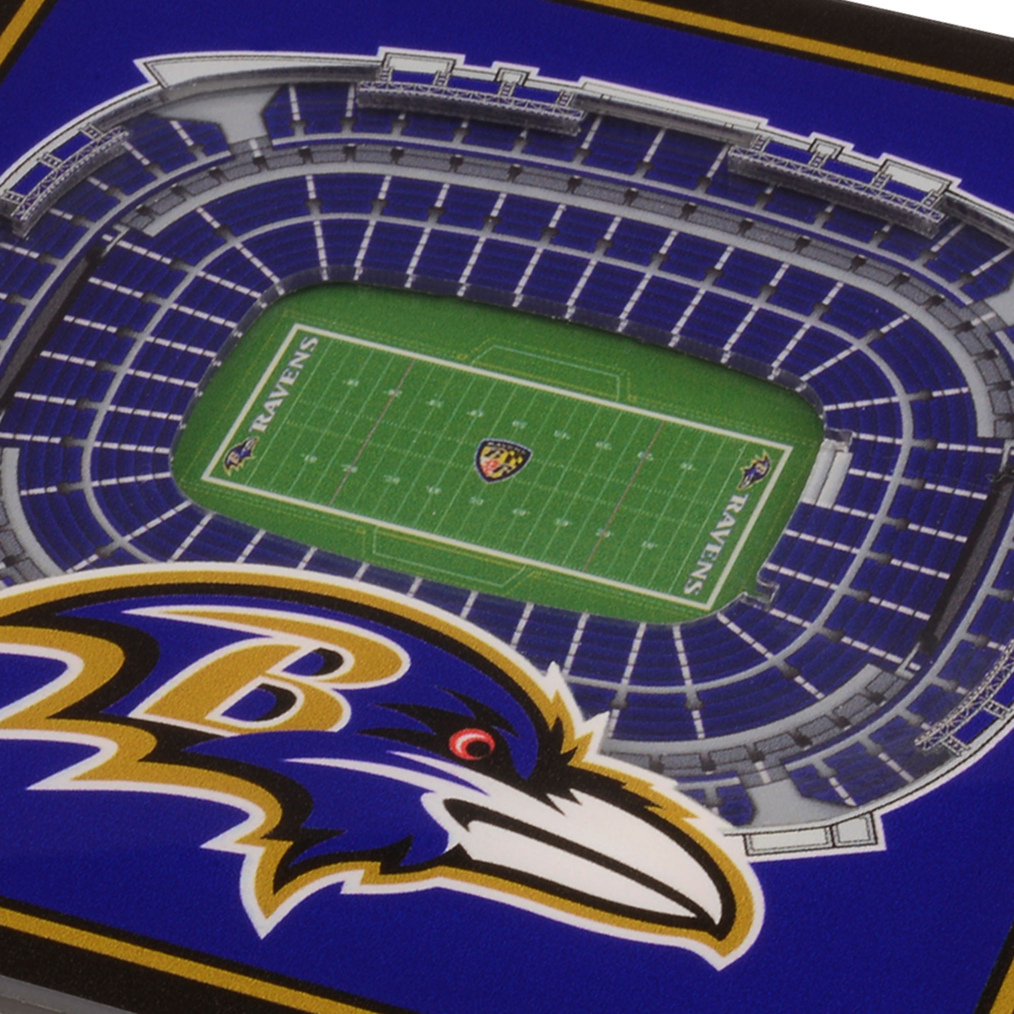 YouTheFan Baltimore Ravens Stadium View Coaster Set product image