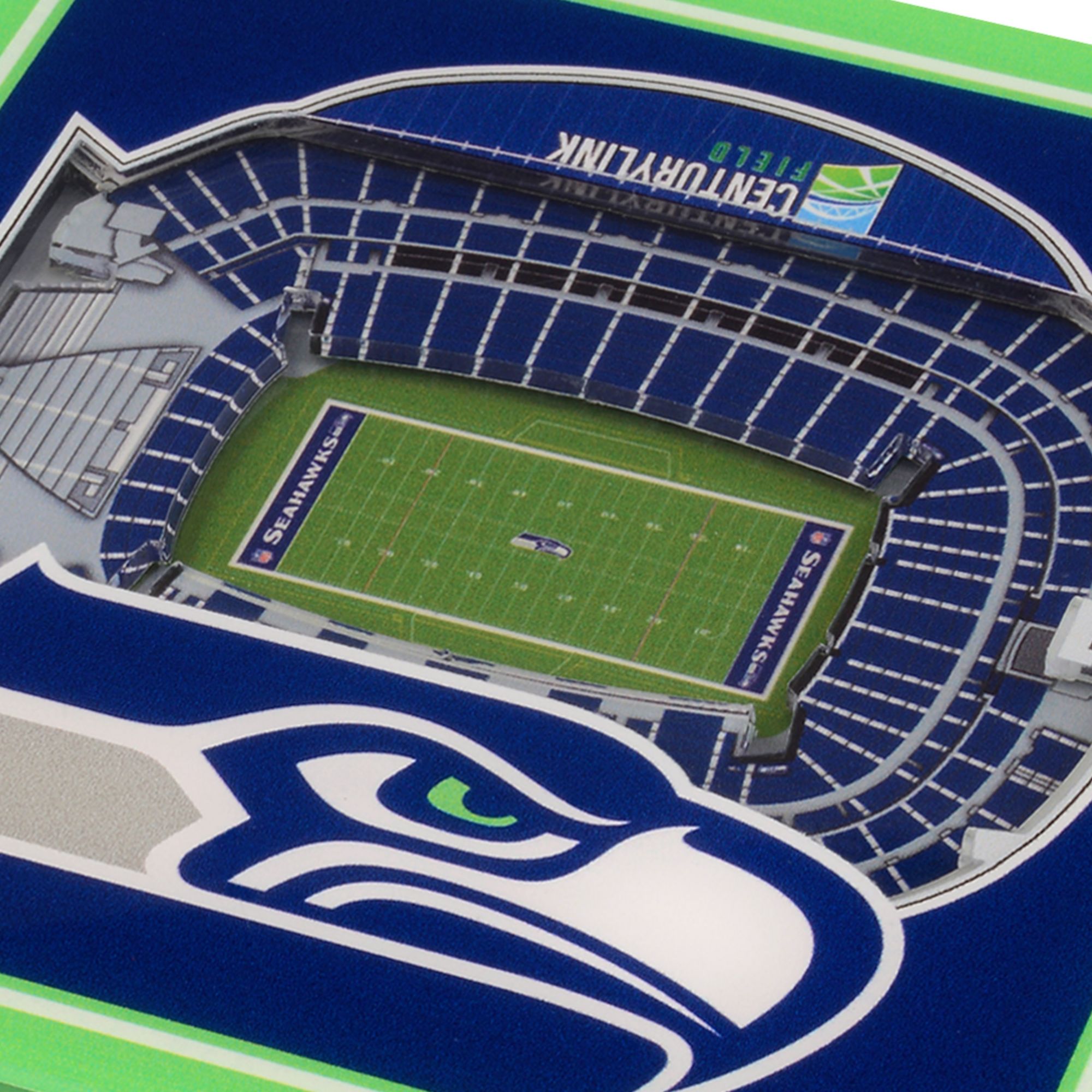 YouTheFan Seattle Seahawks Stadium View Coaster Set product image