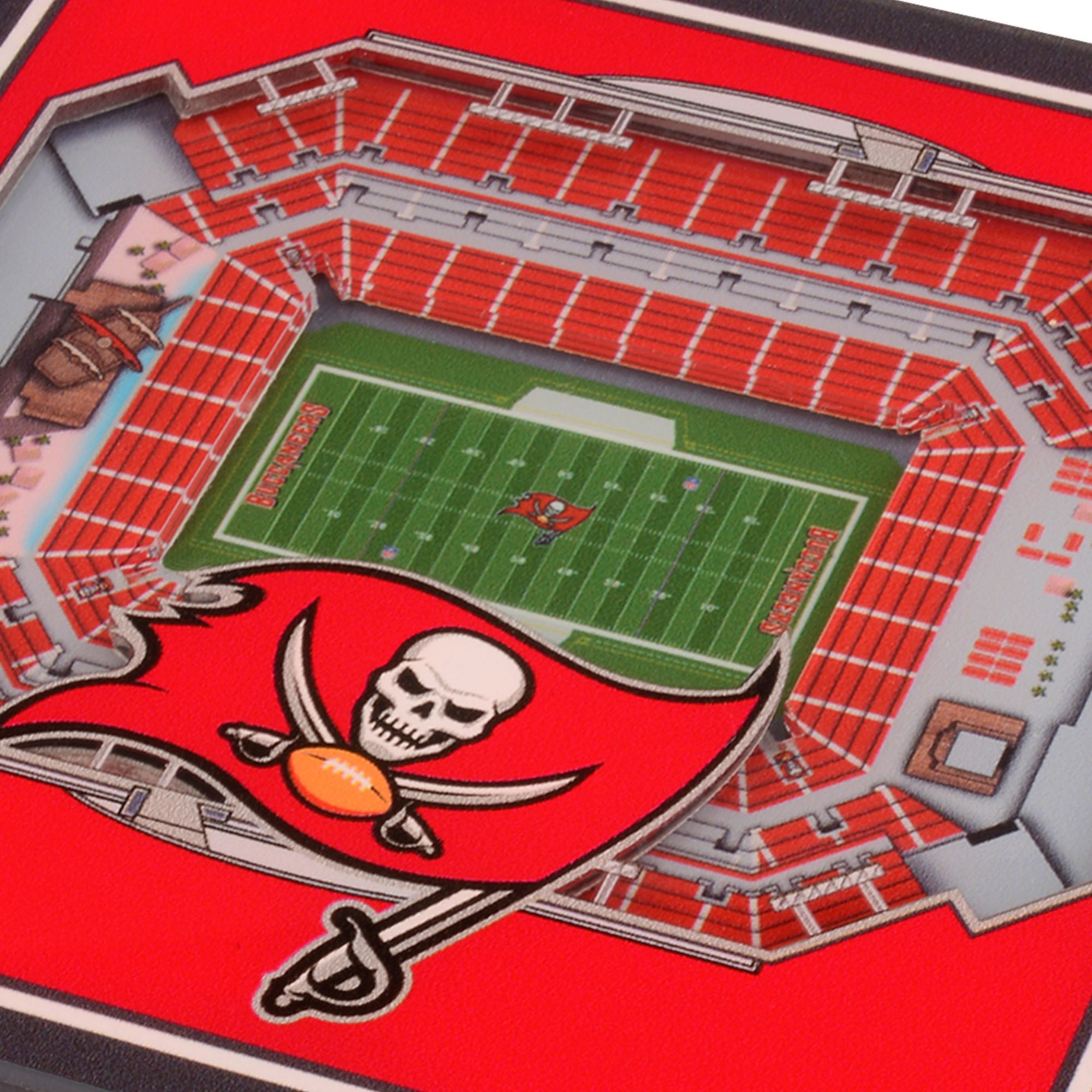 YouTheFan Tampa Bay Buccaneers Stadium View Coaster Set product image