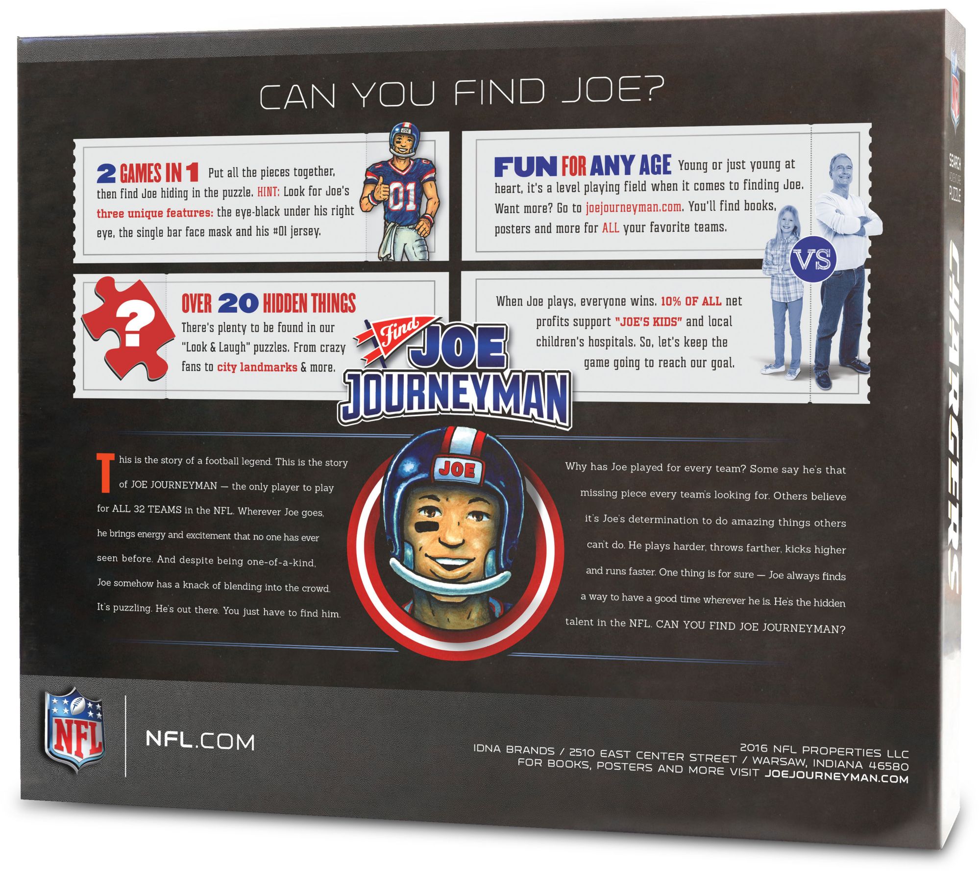 You the Fan Los Angeles Chargers Find Joe Journeyman Puzzle