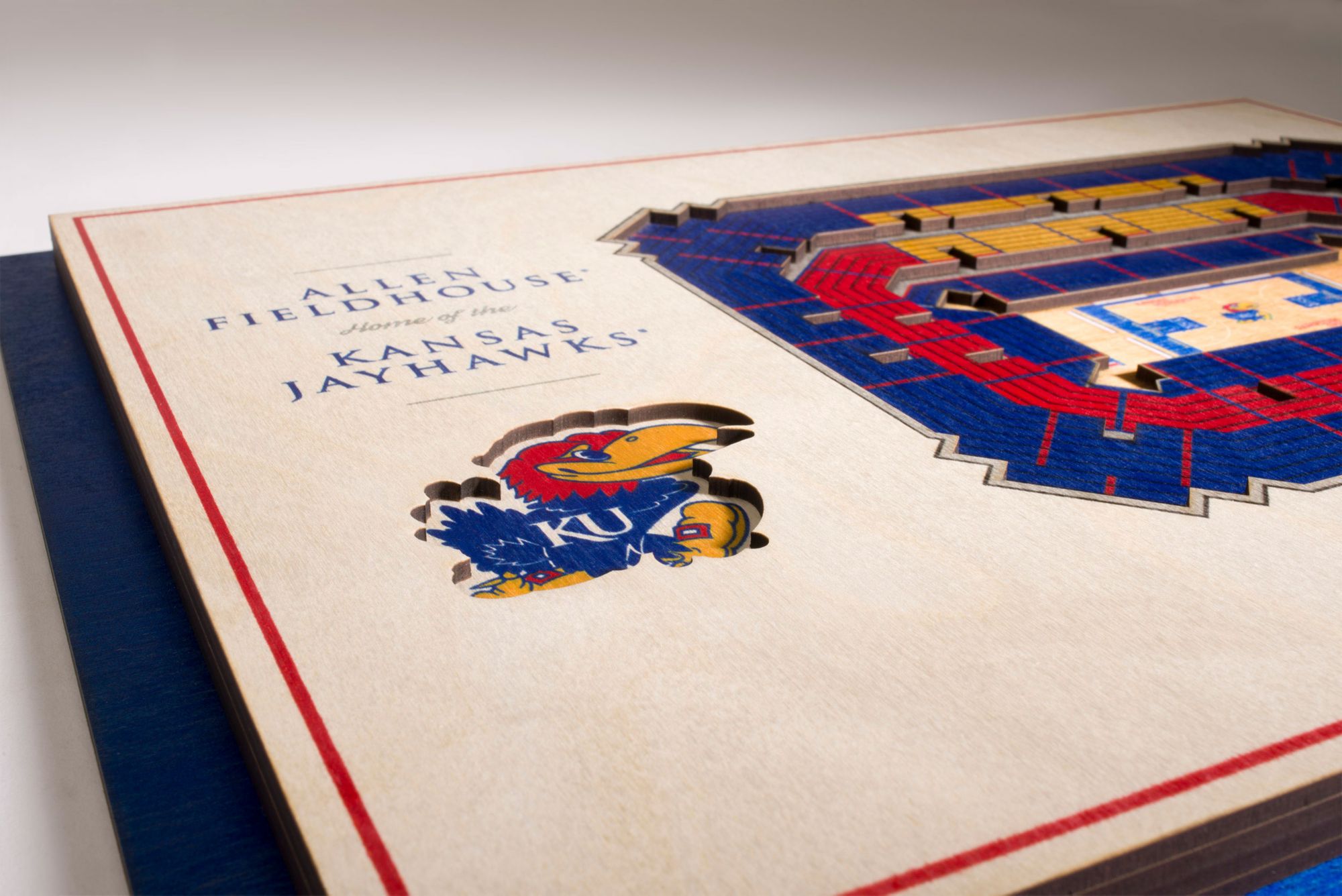 YouTheFan Kansas Jayhawks 5-Layer StadiumViews 3D Wall Art product image