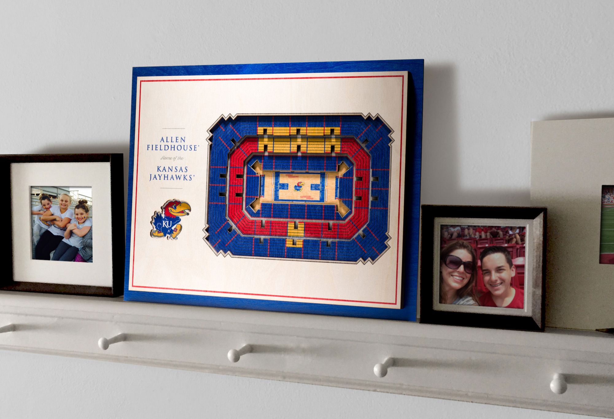 YouTheFan Kansas Jayhawks 5-Layer StadiumViews 3D Wall Art product image