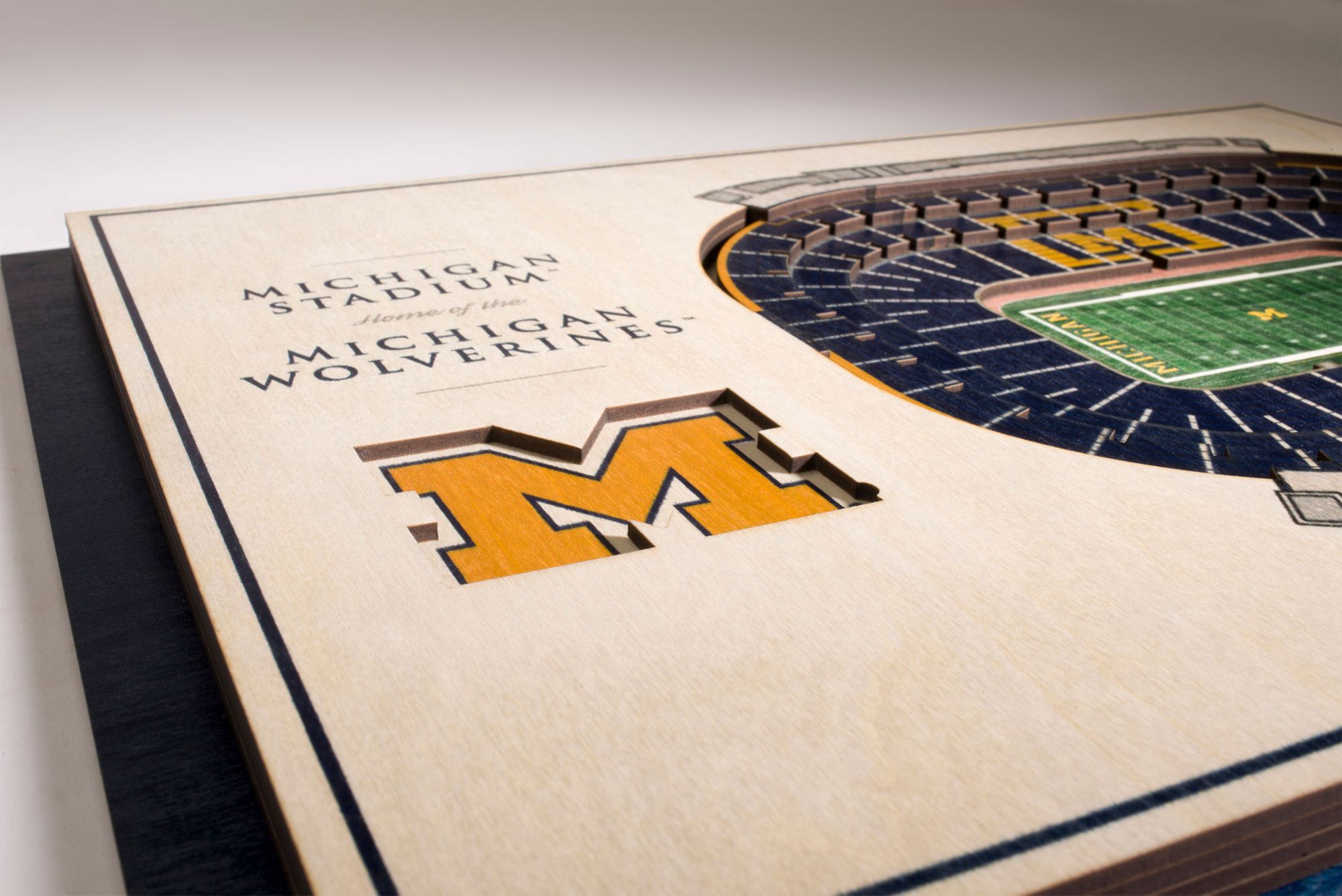 YouTheFan Michigan Wolverines 5-Layer StadiumViews 3D Wall Art product image