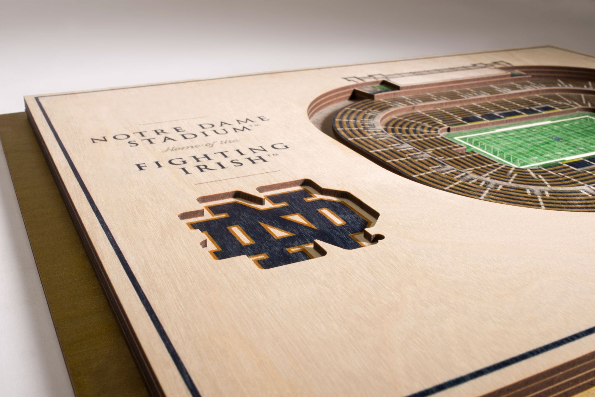 YouTheFan Notre Dame Fighting Irish 5-Layer StadiumViews 3D Wall Art product image