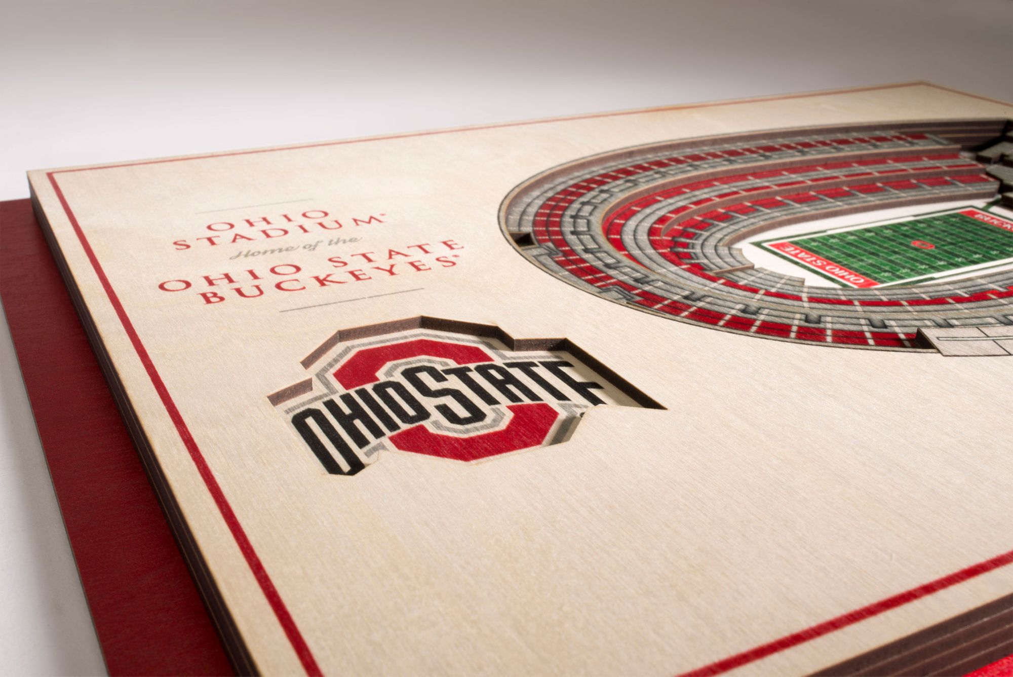 YouTheFan Ohio State Buckeyes 5-Layer StadiumViews 3D Wall Art product image