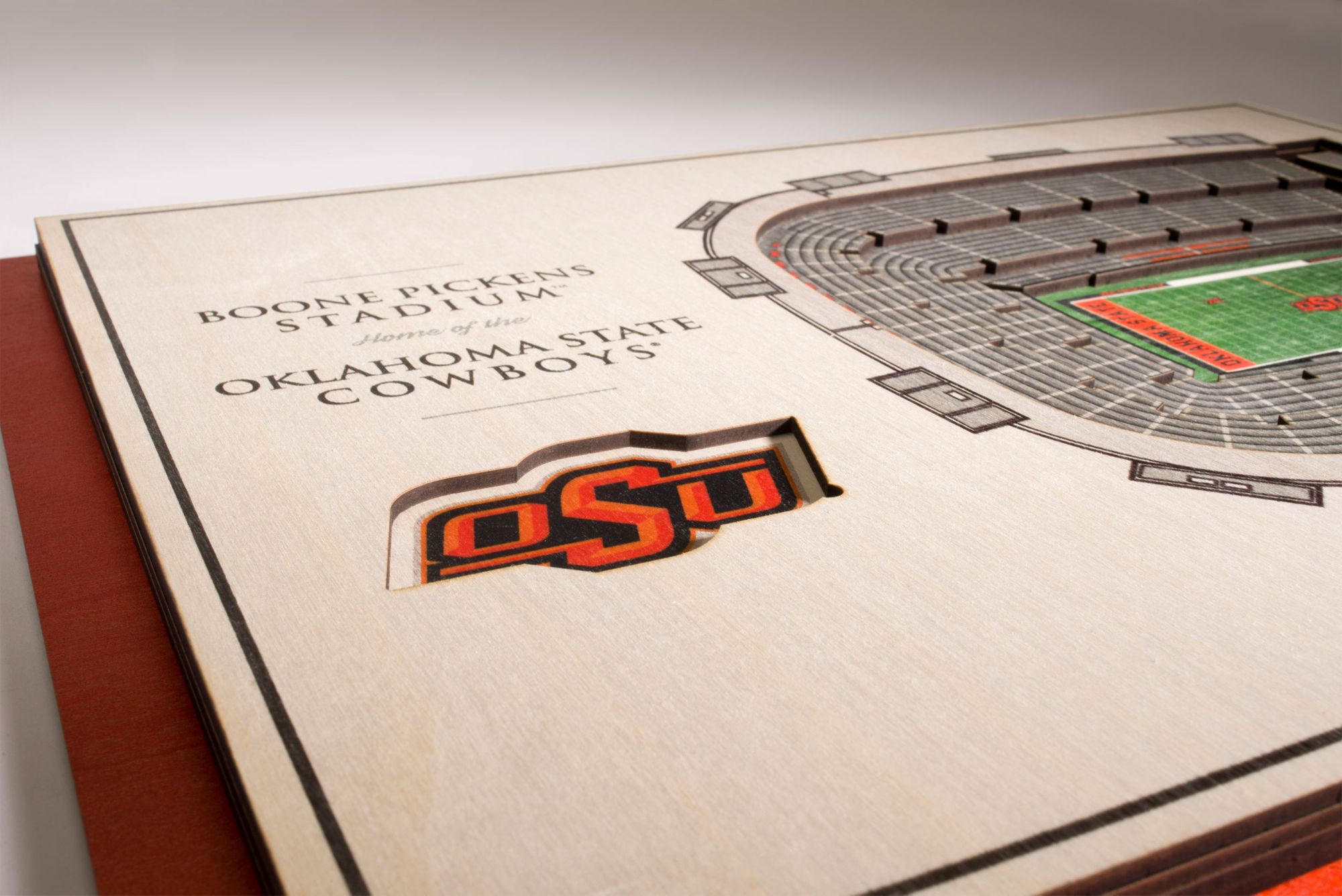 YouTheFan Oklahoma State Cowboys 5-Layer StadiumViews 3D Wall Art product image