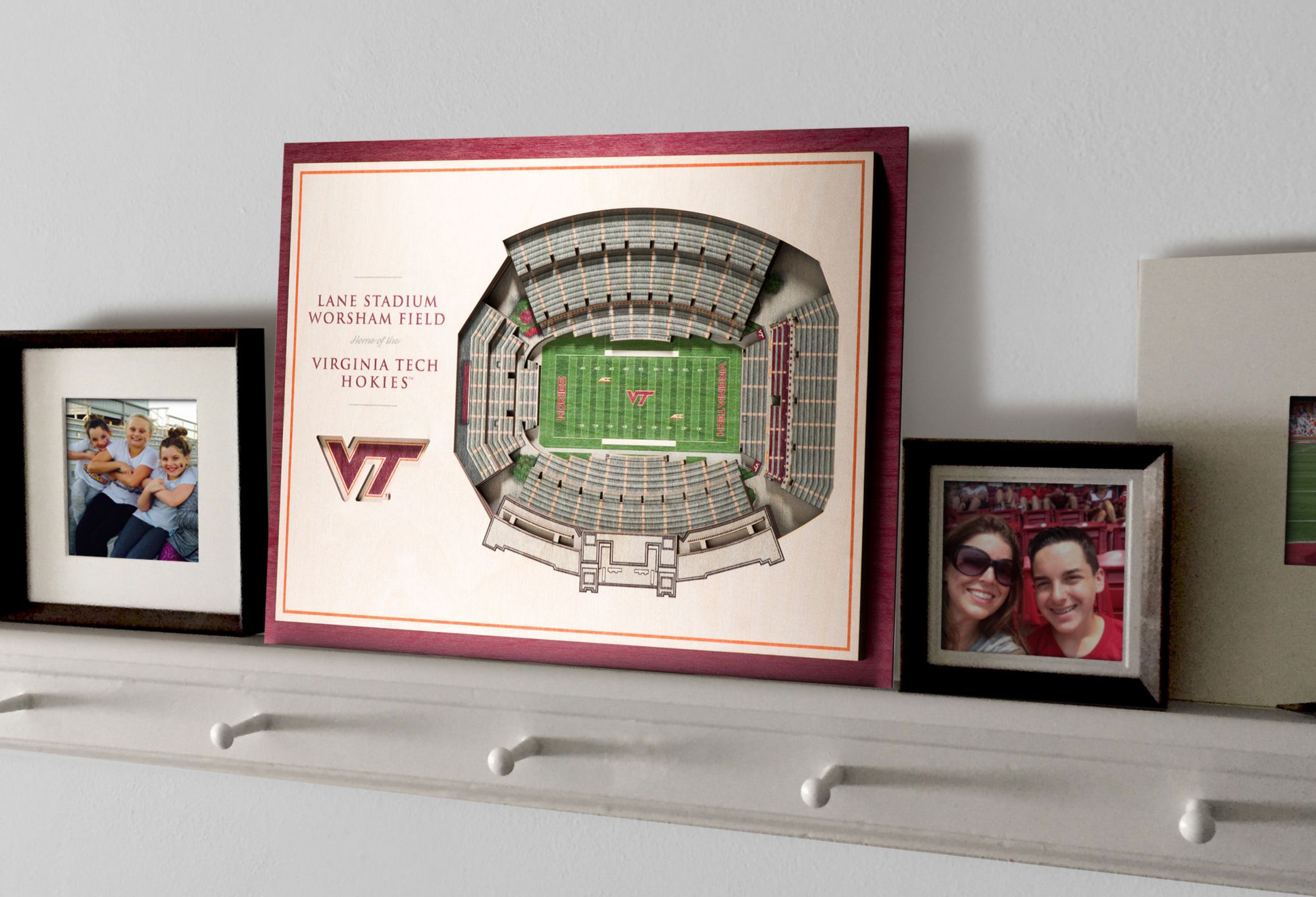 YouTheFan Virginia Tech Hokies 5-Layer StadiumViews 3D Wall Art product image