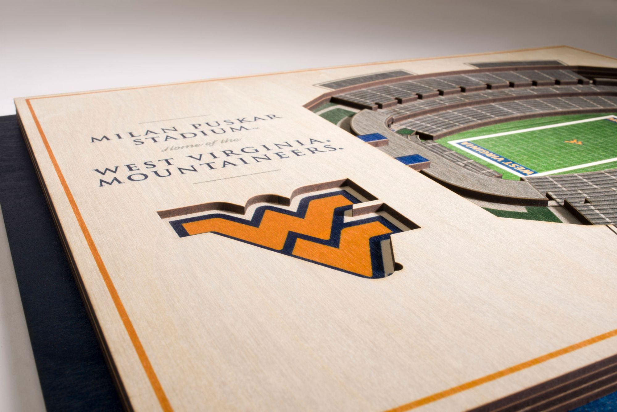 YouTheFan West Virginia Mountaineers 5-Layer StadiumViews 3D Wall Art product image