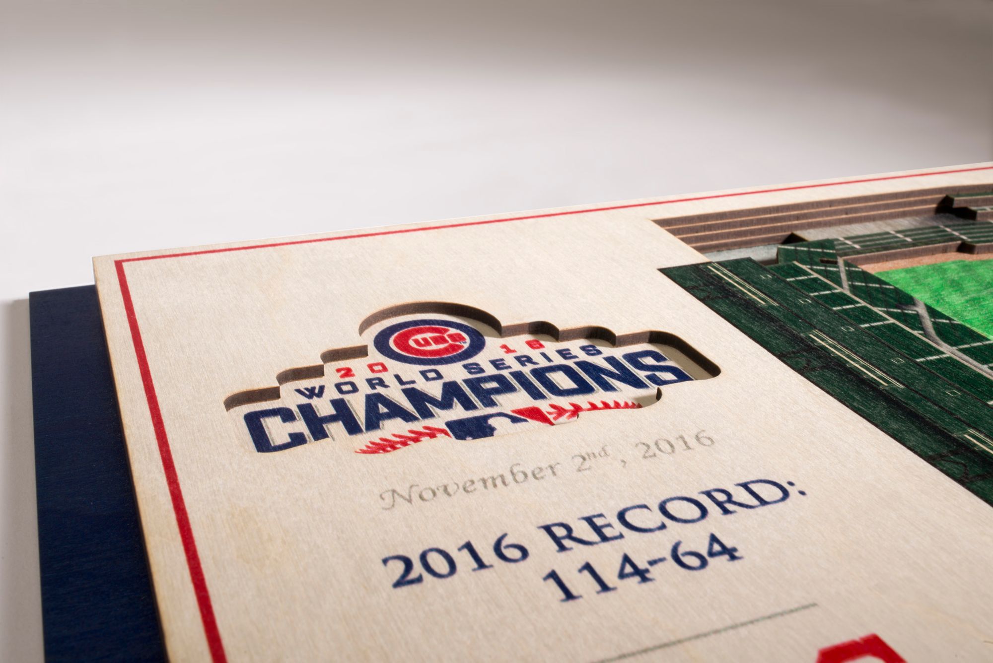 YouTheFan Chicago Cubs World Series Champions 5-Layer StadiumViews 3D Wall Art product image