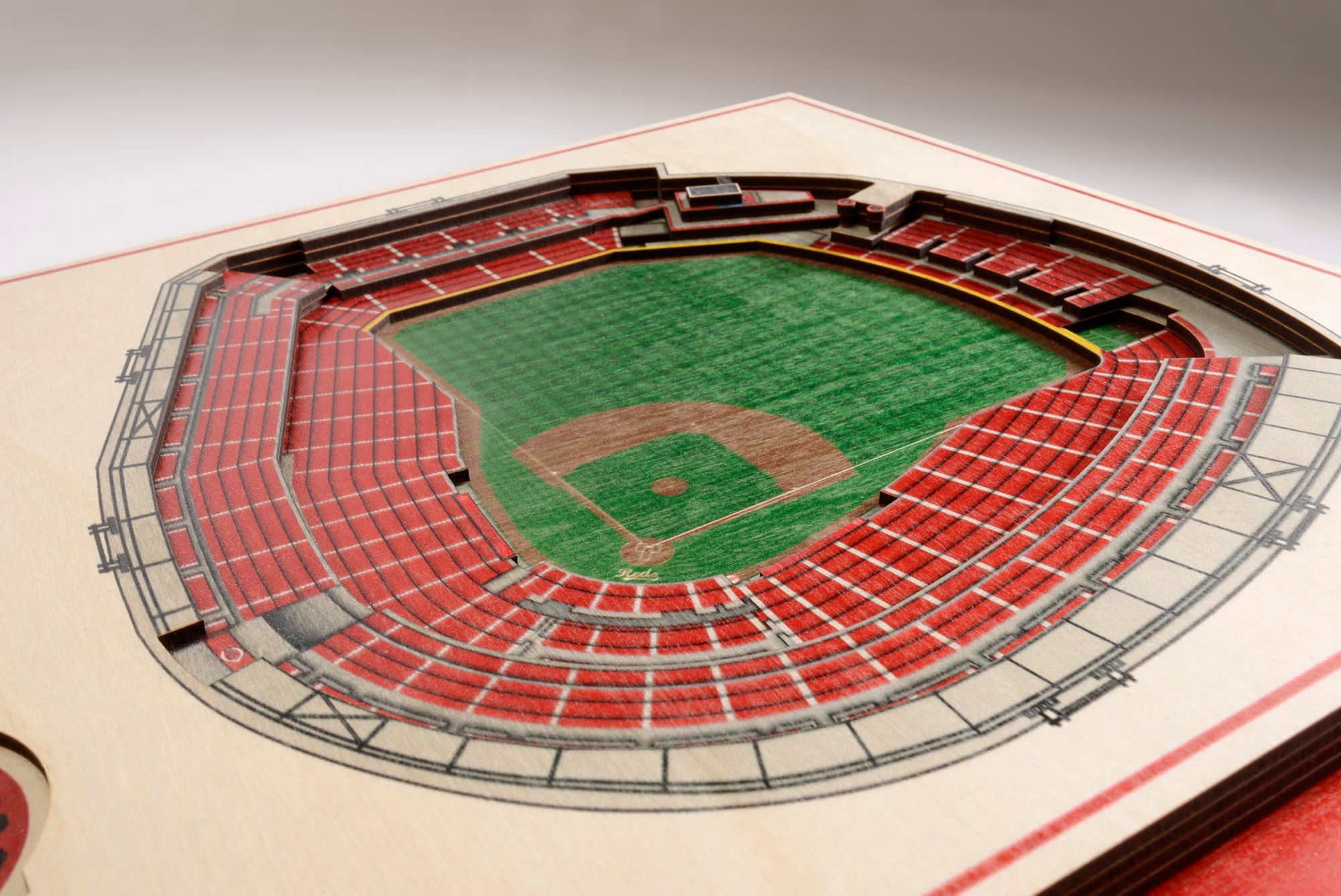 YouTheFan Cincinnati Reds 5-Layer StadiumViews 3D Wall Art product image