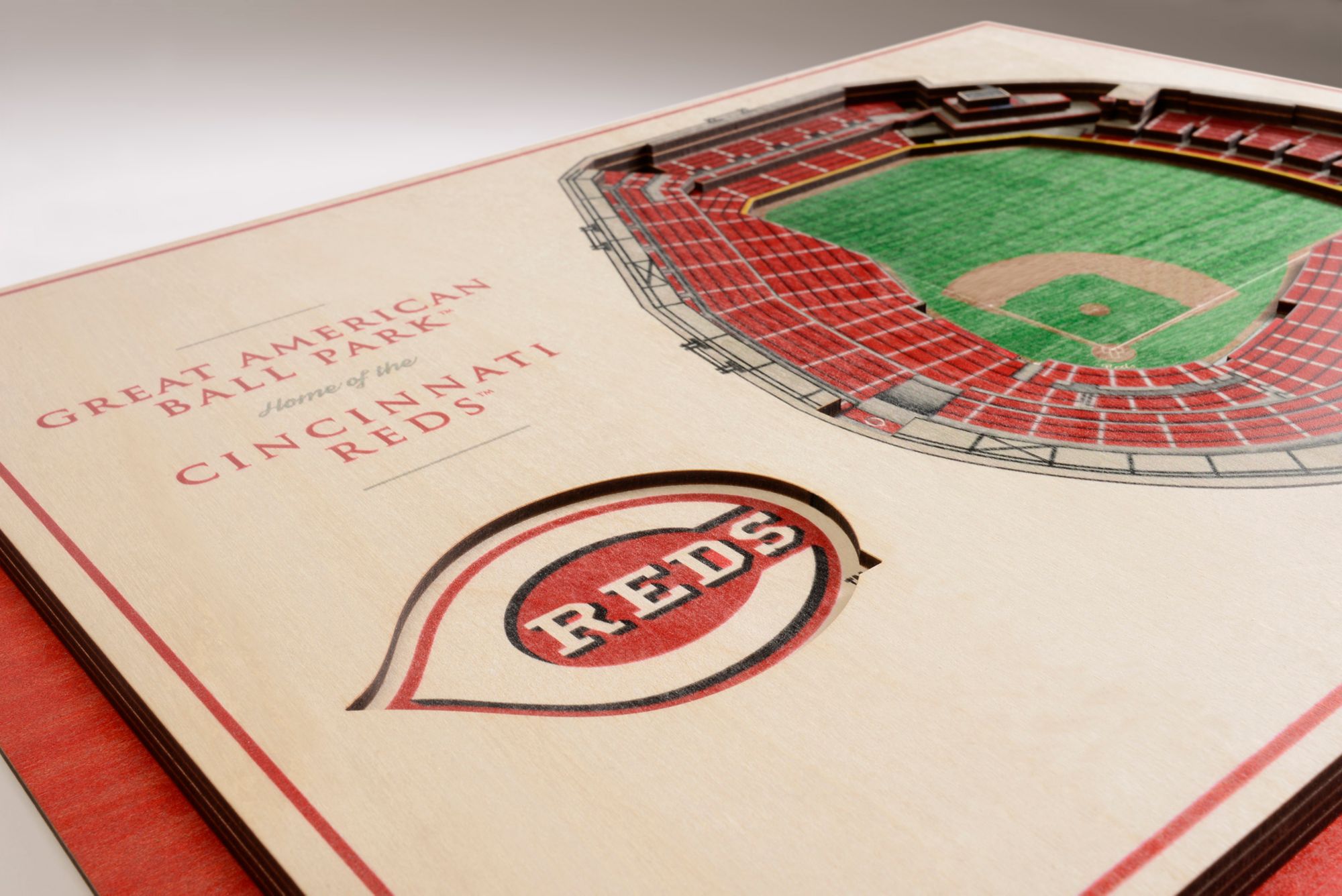 YouTheFan Cincinnati Reds 5-Layer StadiumViews 3D Wall Art product image