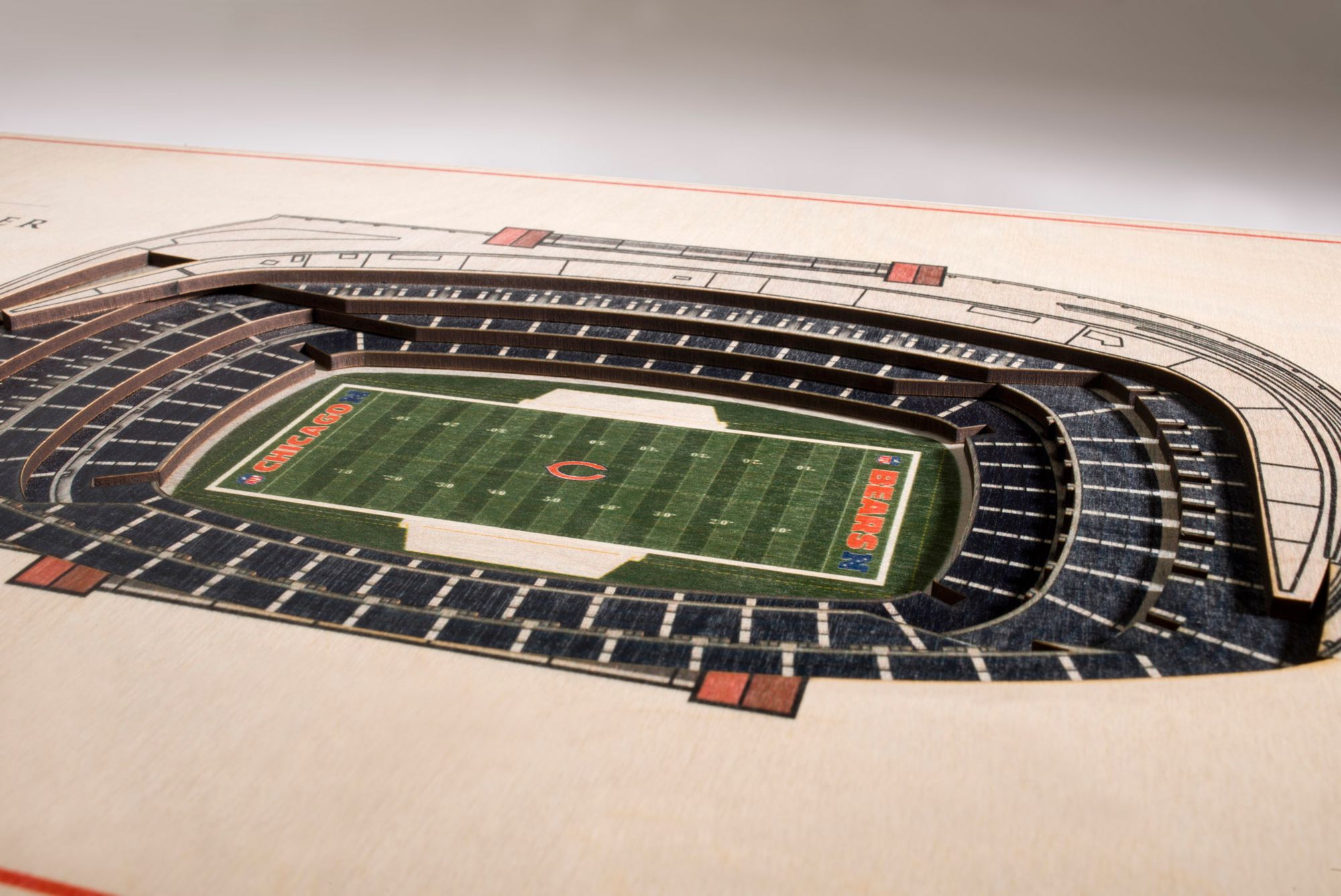 YouTheFan Chicago Bears 5-Layer StadiumViews 3D Wall Art product image