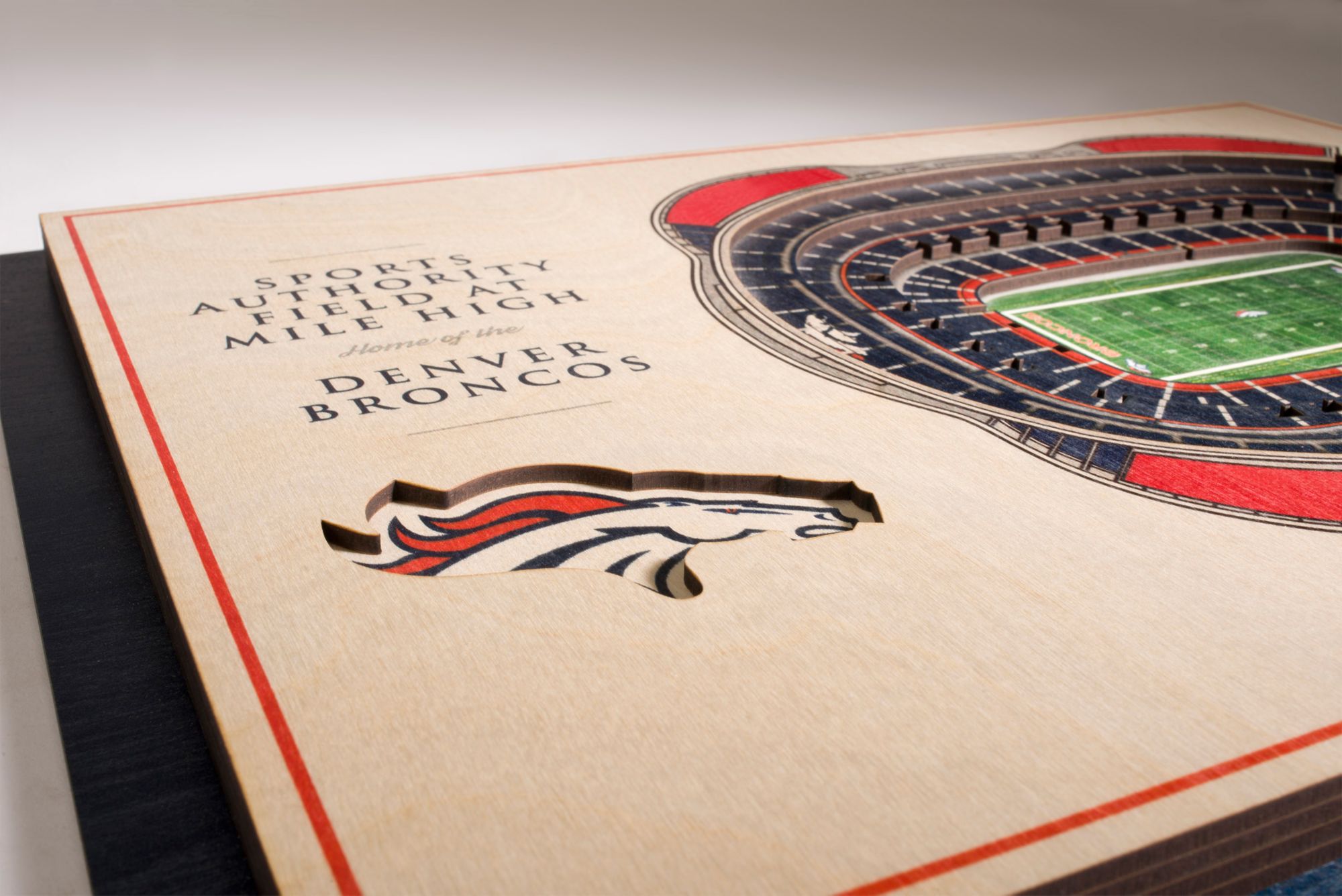 YouTheFan Denver Broncos 5-Layer StadiumViews 3D Wall Art product image