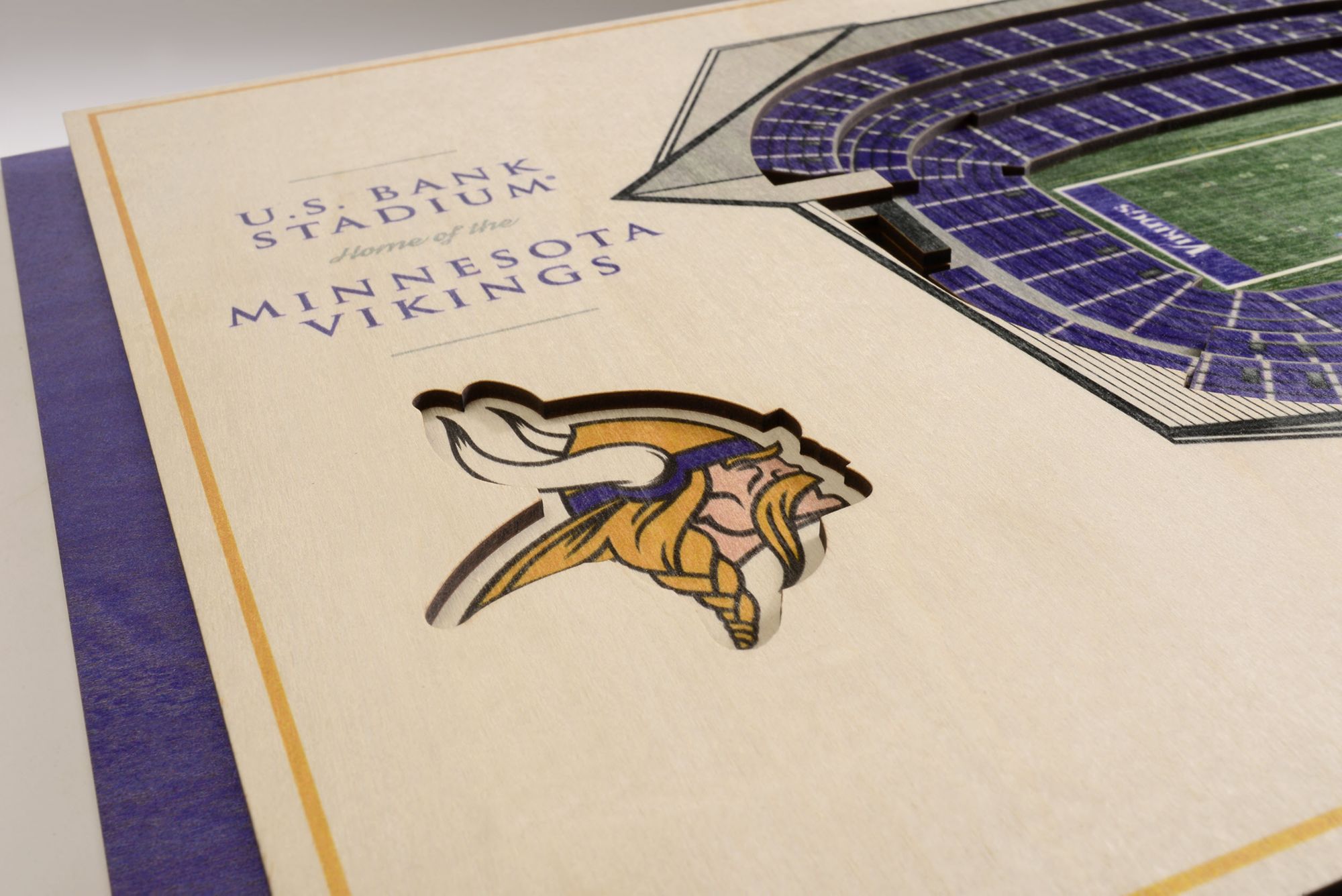 YouTheFan Minnesota Vikings 5-Layer StadiumViews 3D Wall Art product image