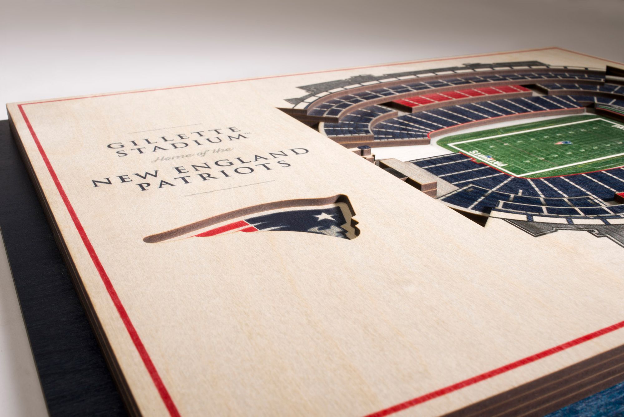 YouTheFan New England Patriots 5-Layer StadiumViews 3D Wall Art product image